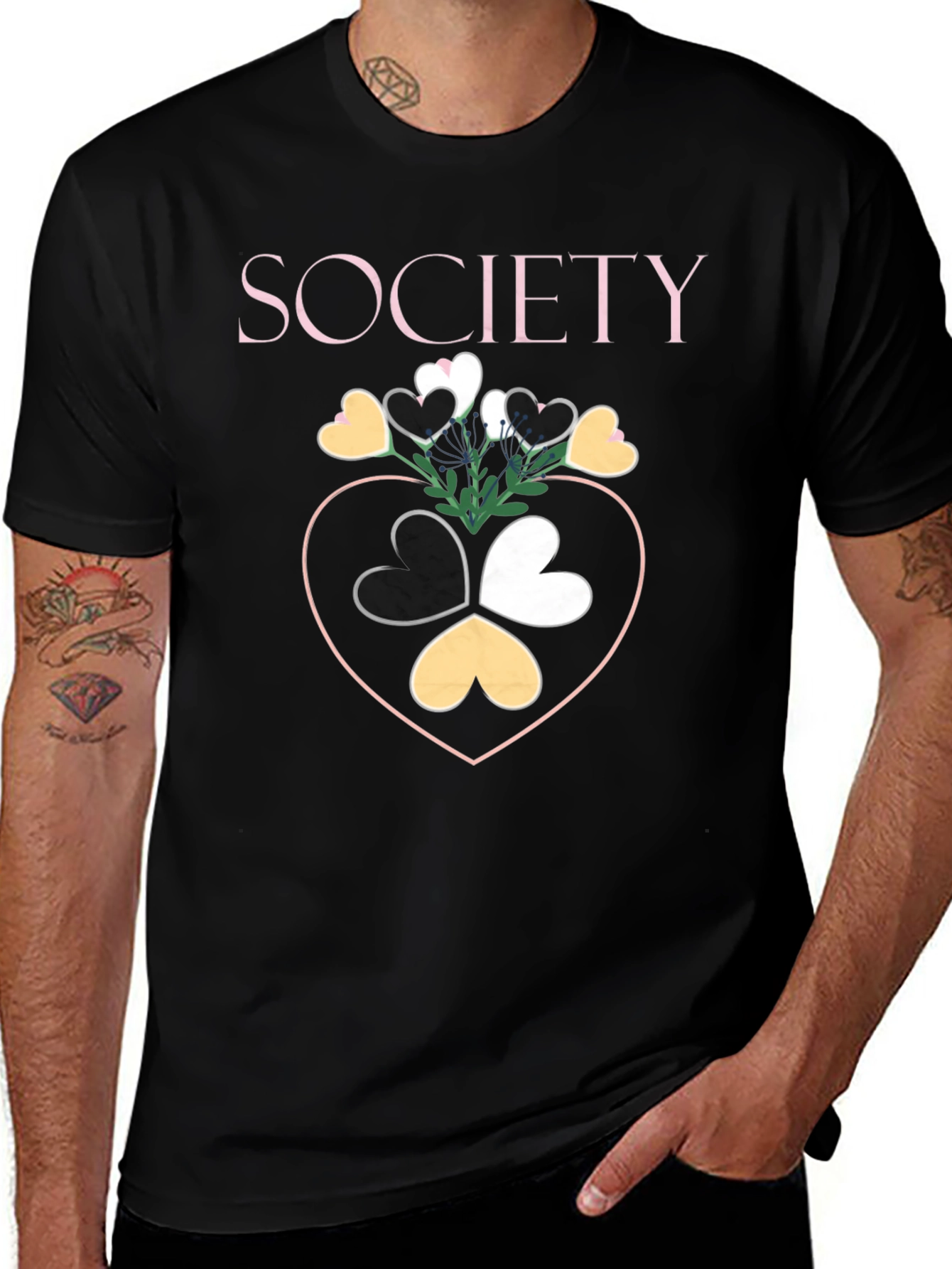 Society Heart Graphic Tee - Stylish Unisex T-Shirt
