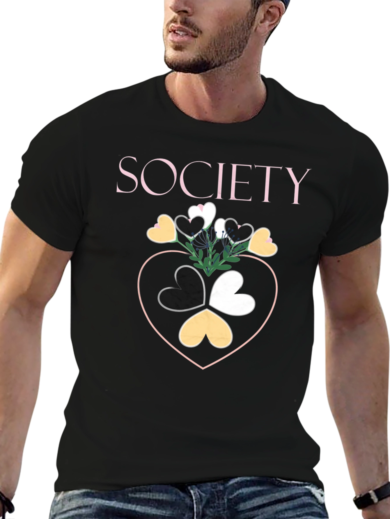 Society Heart Graphic Tee - Stylish Unisex T-Shirt