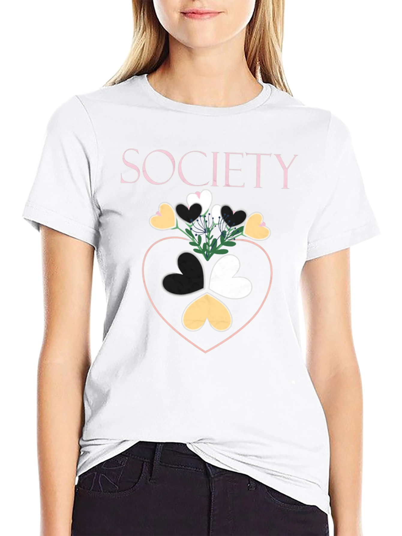 Society Heart Graphic Tee - Stylish Unisex T-Shirt