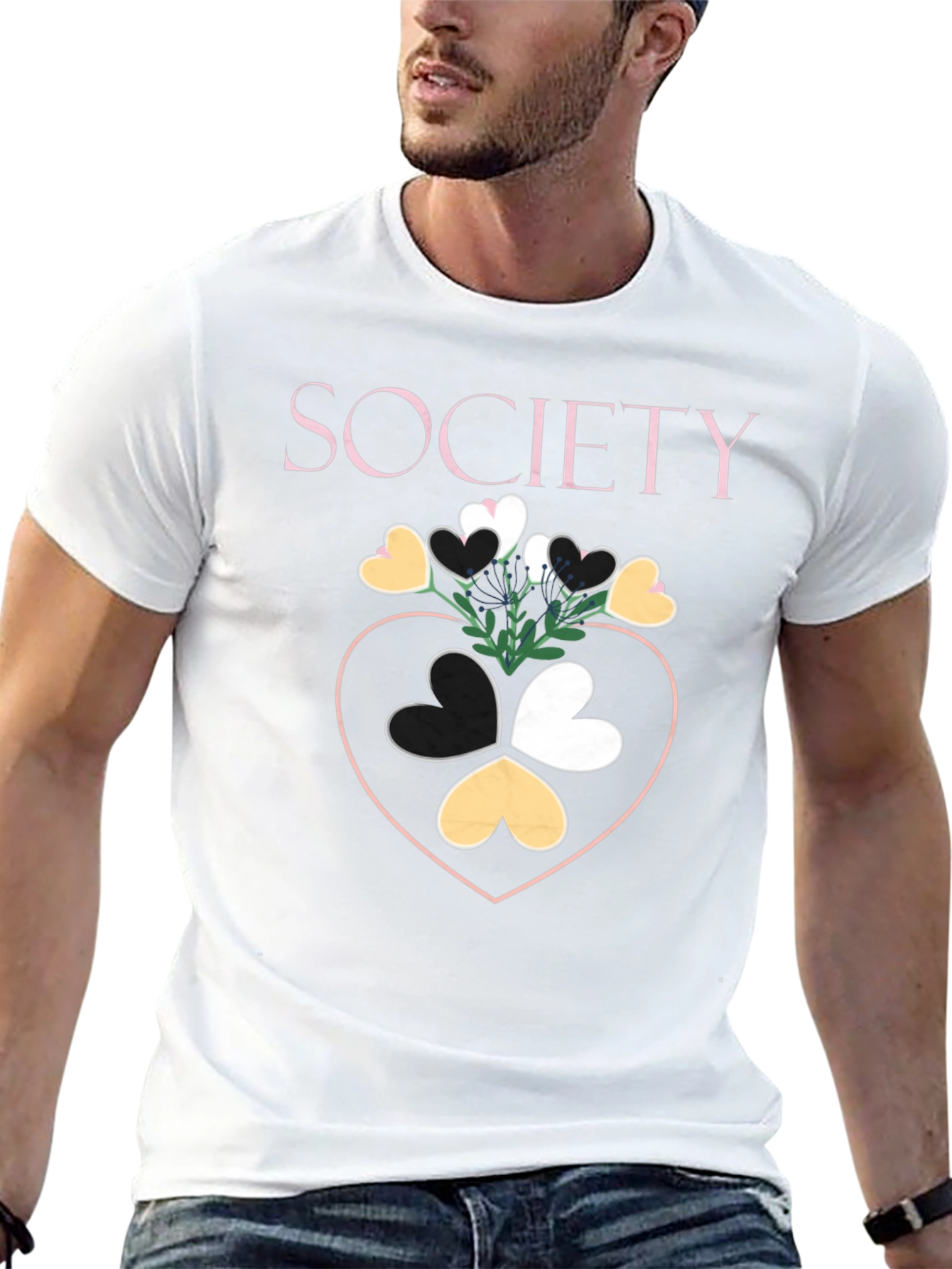 Society Heart Graphic Tee - Stylish Unisex T-Shirt
