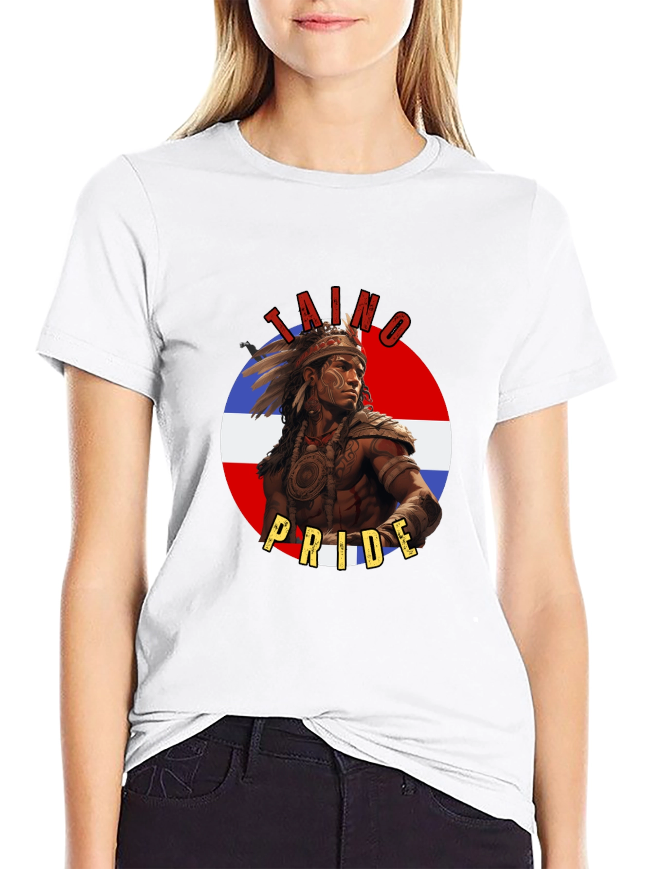 Taino Pride T-Shirt - Dominican Republic Flag