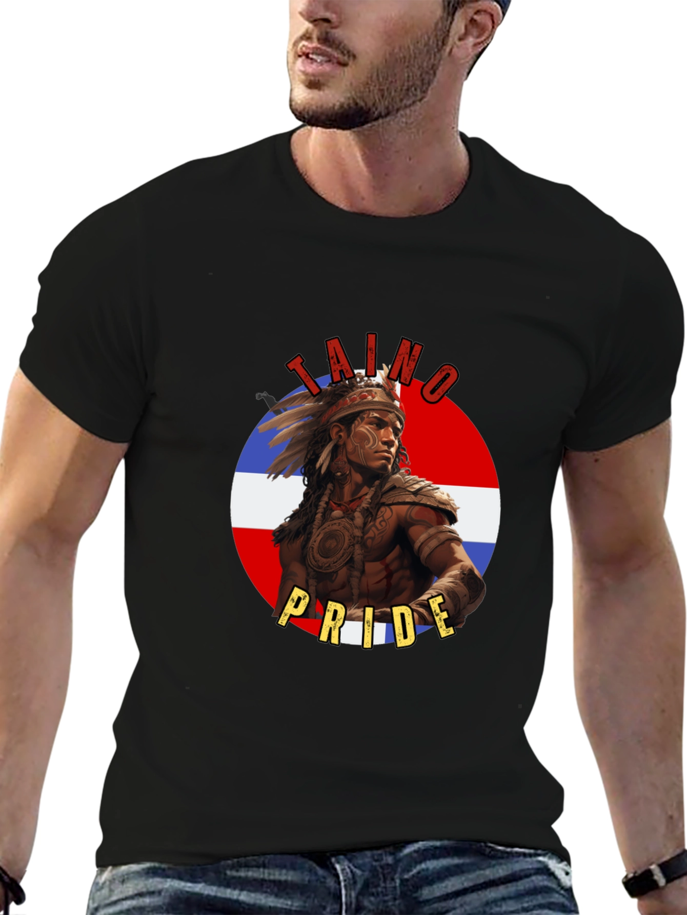 Taino Pride T-Shirt - Dominican Republic Flag