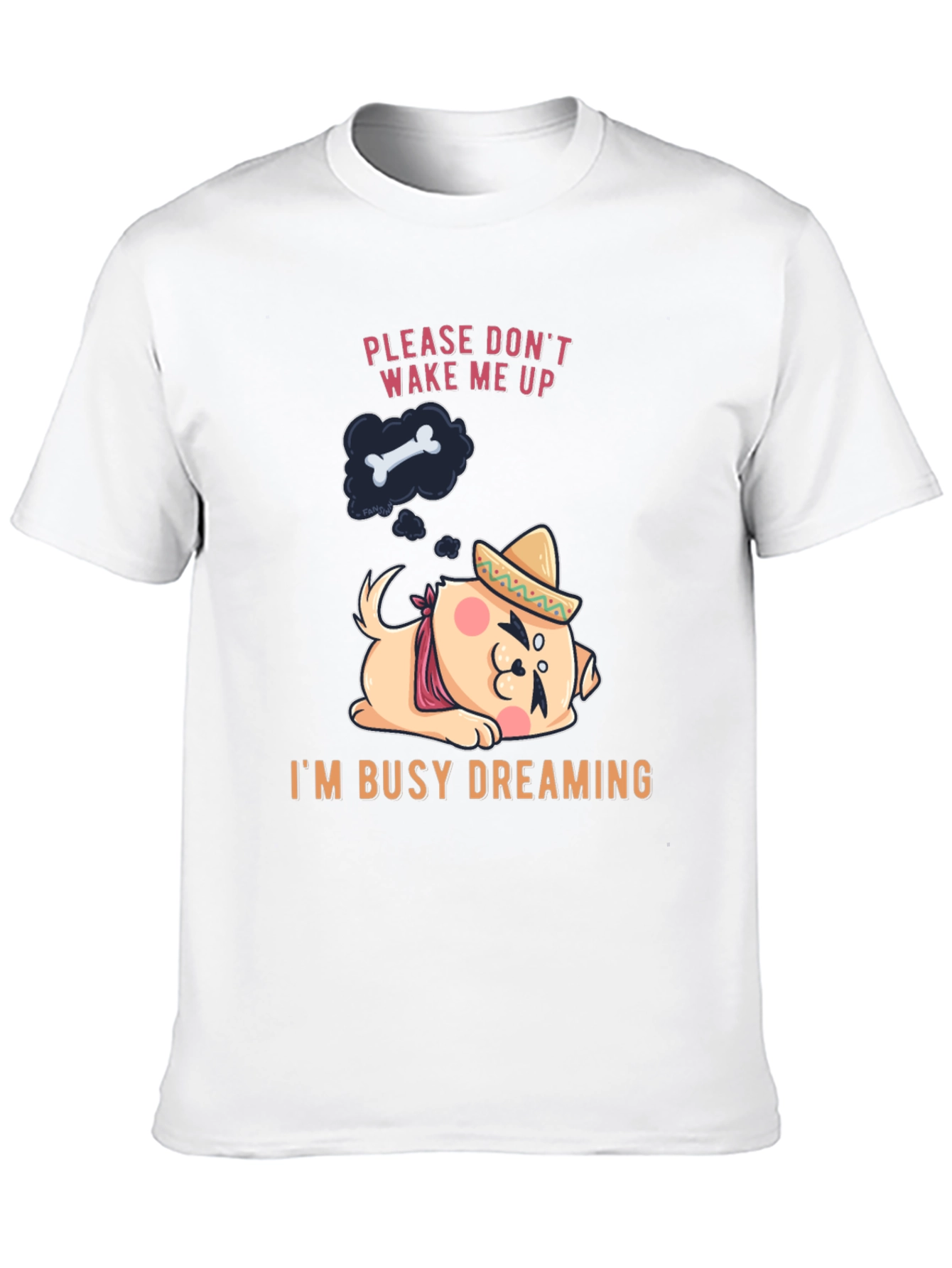 Dreaming Dog T-Shirt - Mens Black Cotton Tee