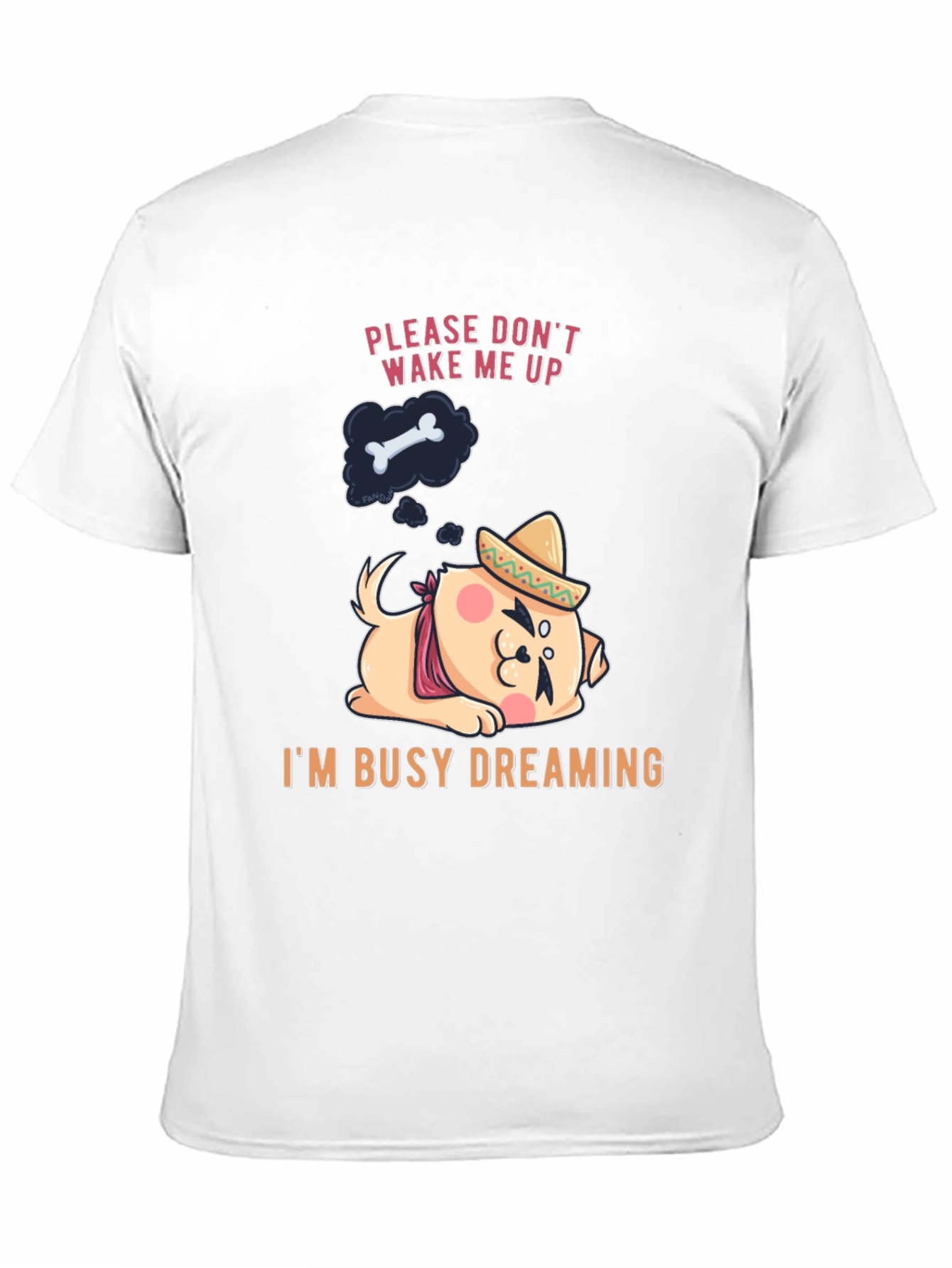 Dreaming Dog T-Shirt - Mens Black Cotton Tee