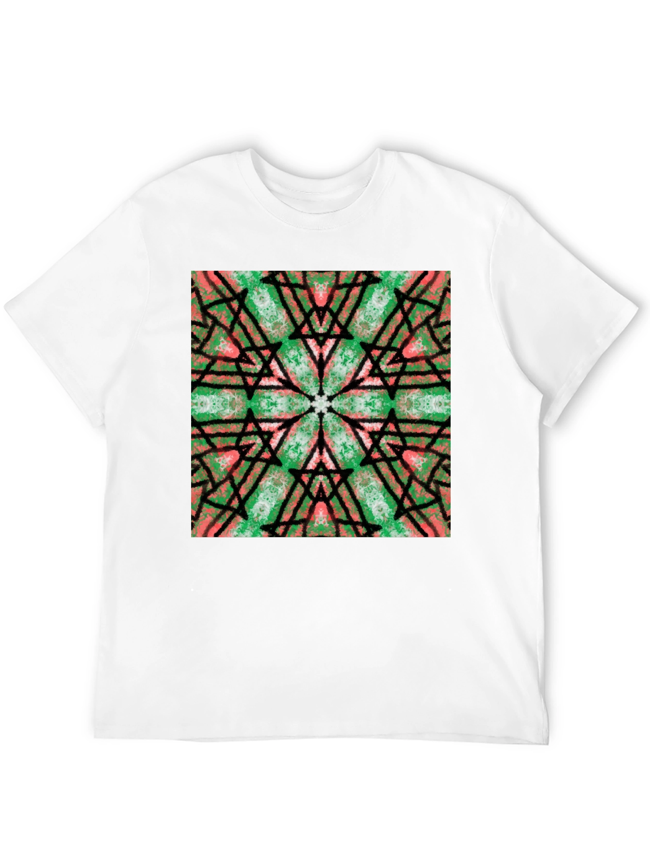 Kaleidoscope Graphic Print Black T-Shirt