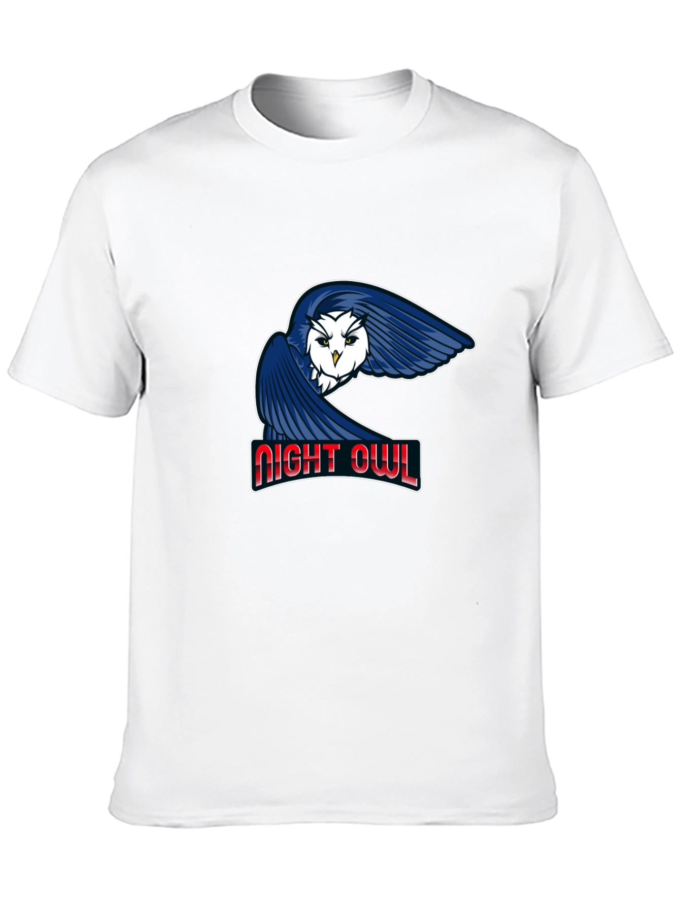 Night Owl Graphic Tee - Black Cotton T-Shirt