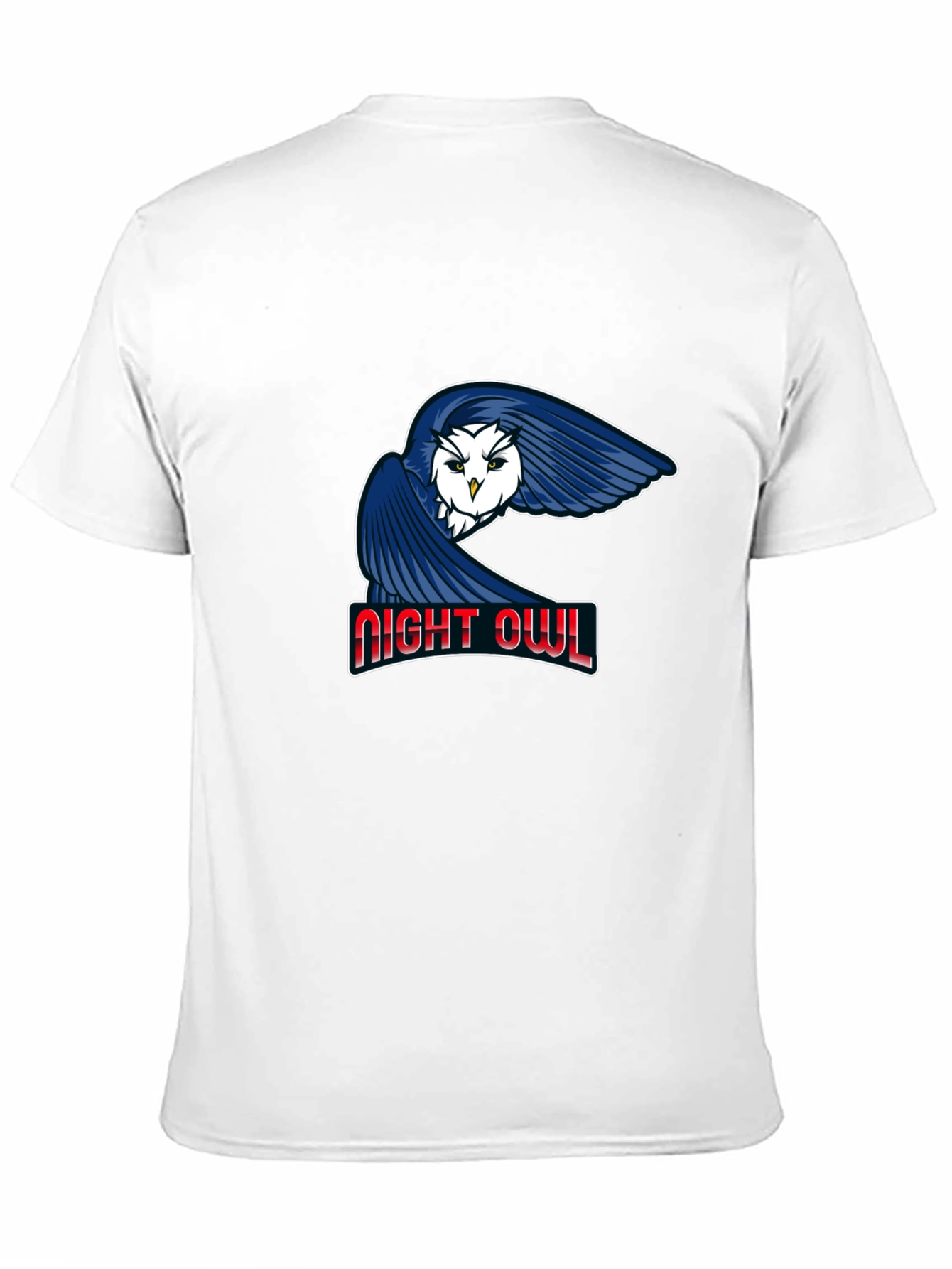 Night Owl Graphic Tee - Black Cotton T-Shirt