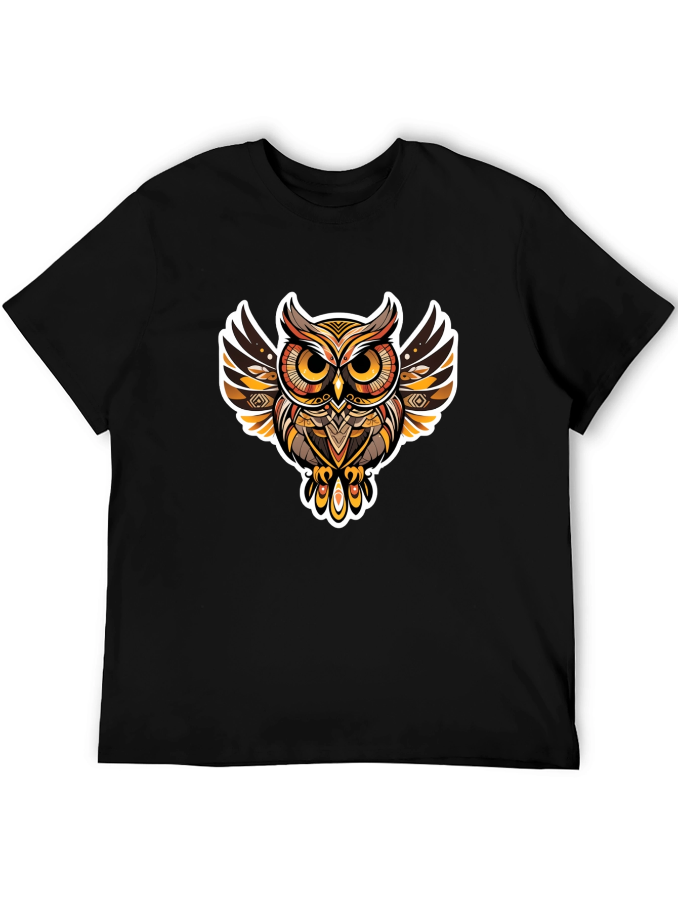 Owl Graphic Black T-Shirt