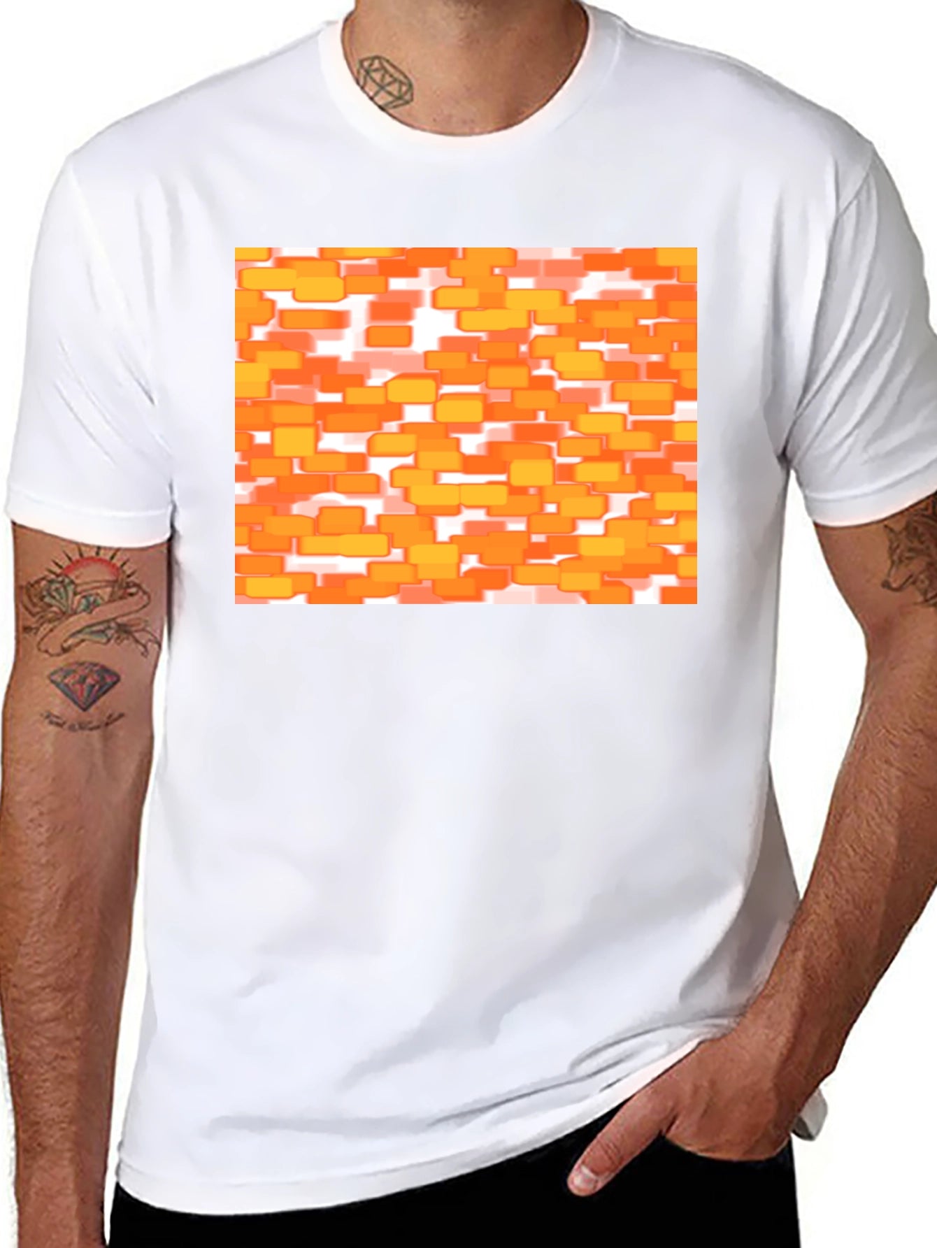 Retro Orange Brick T-Shirt