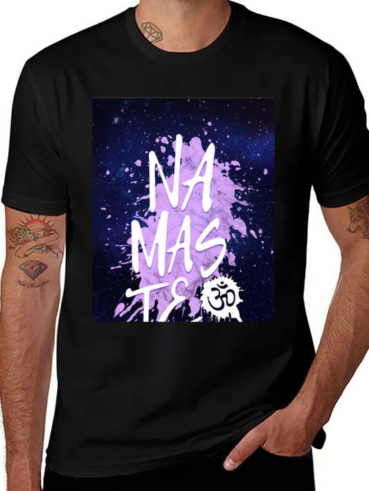 Namaste Galaxy Print T-Shirt