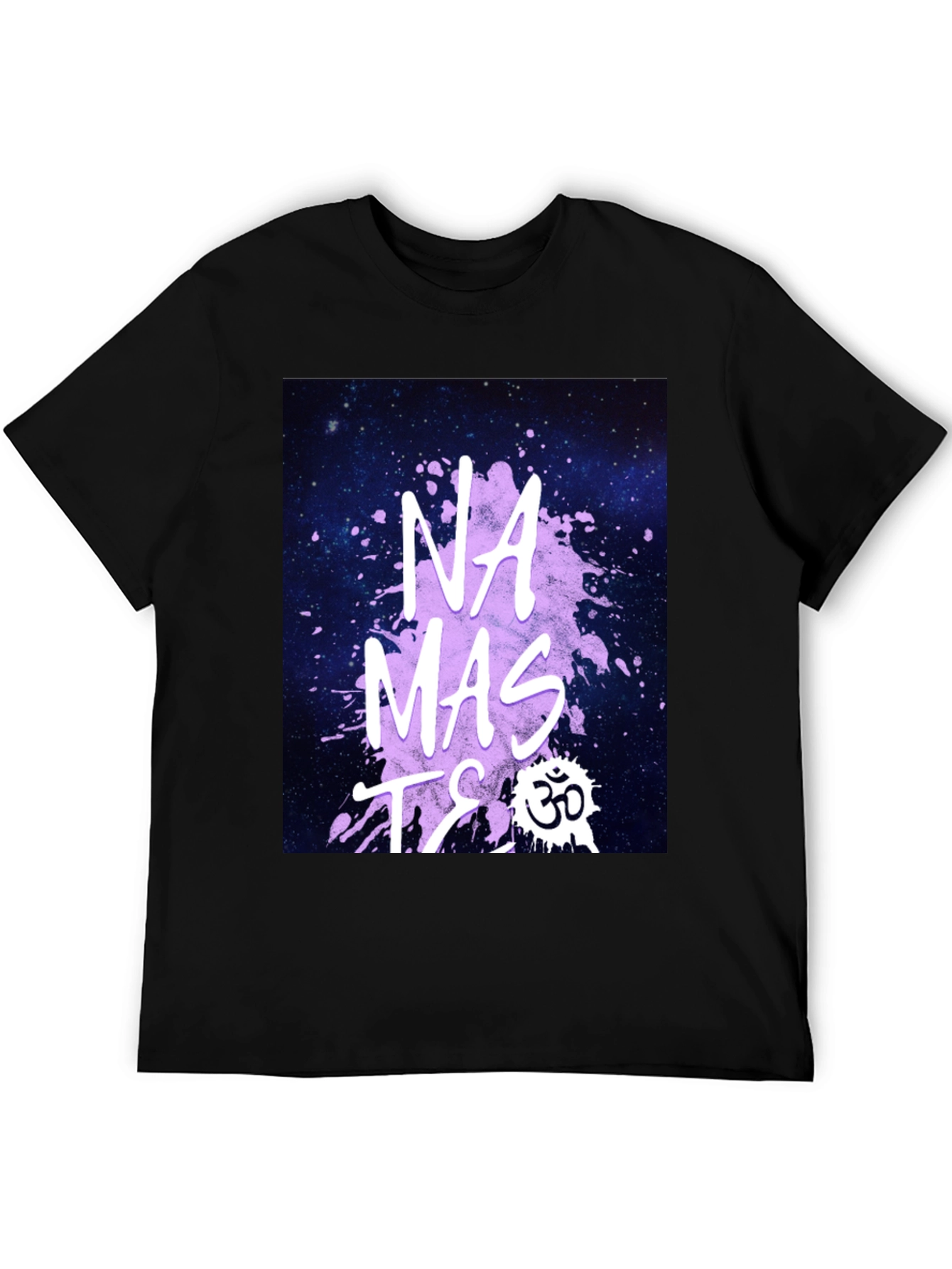 Namaste Galaxy Print T-Shirt