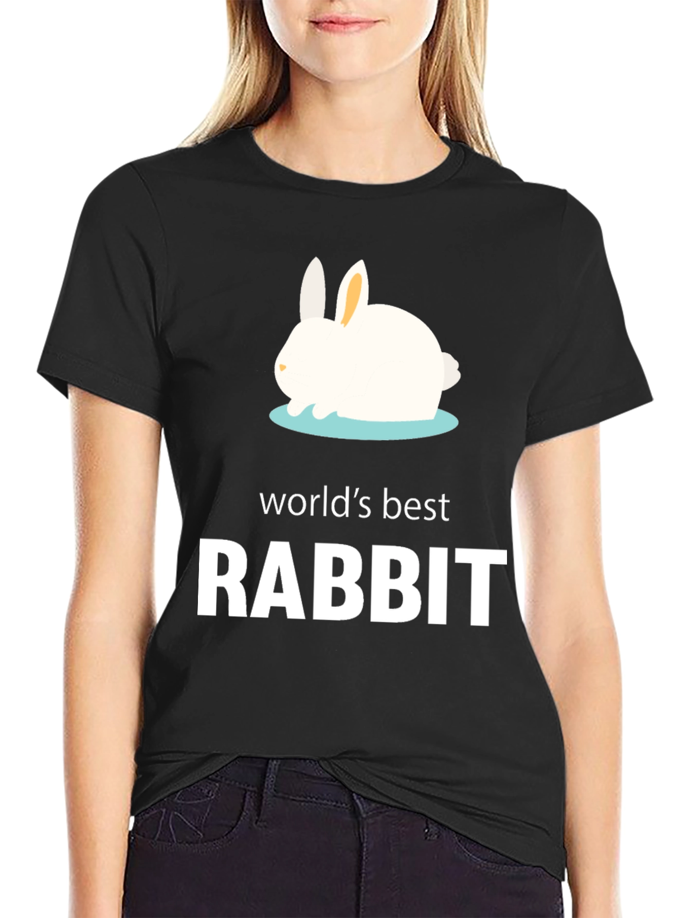 Worlds Best Rabbit T-Shirt - Black
