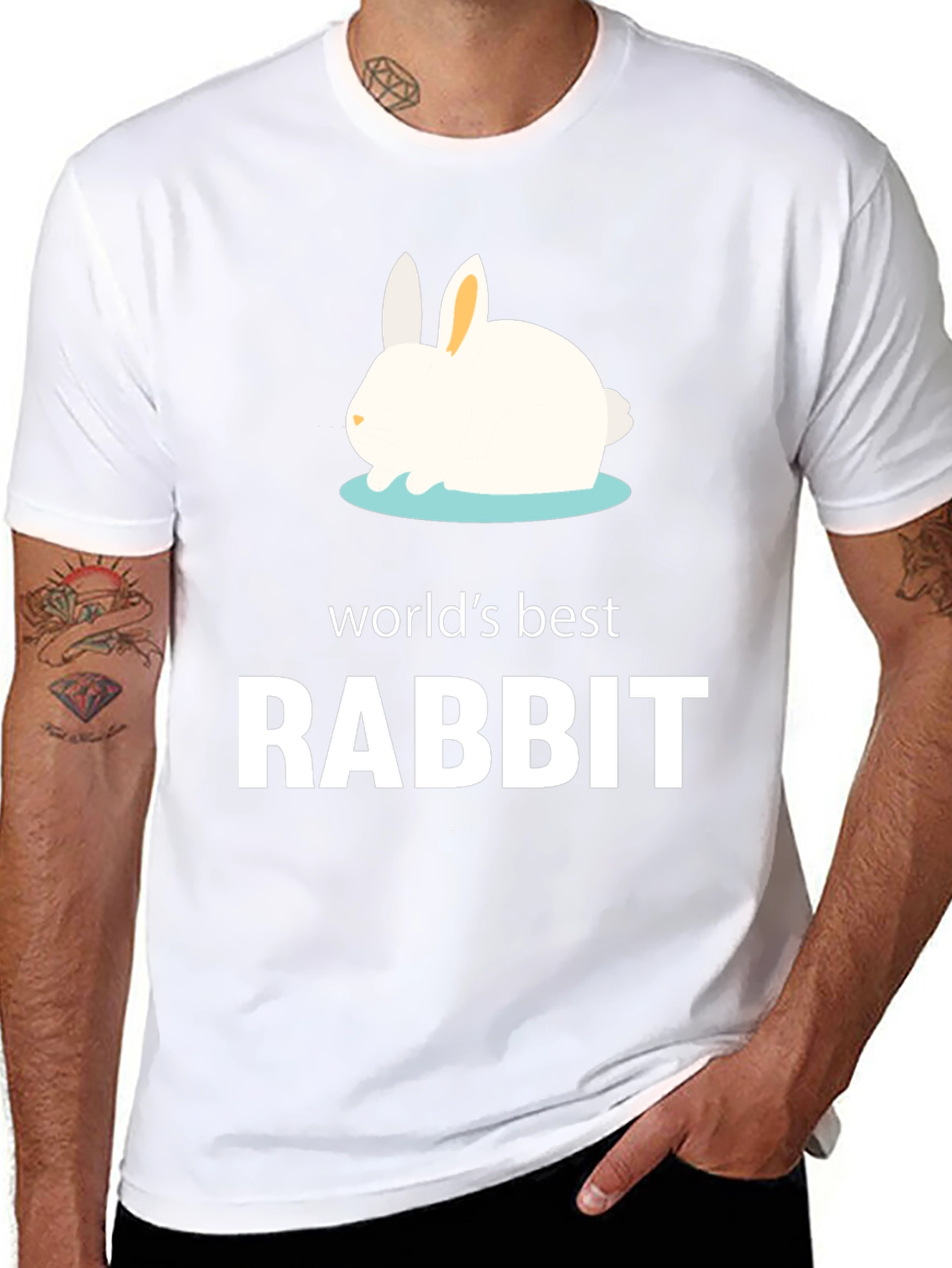 Worlds Best Rabbit T-Shirt - Black