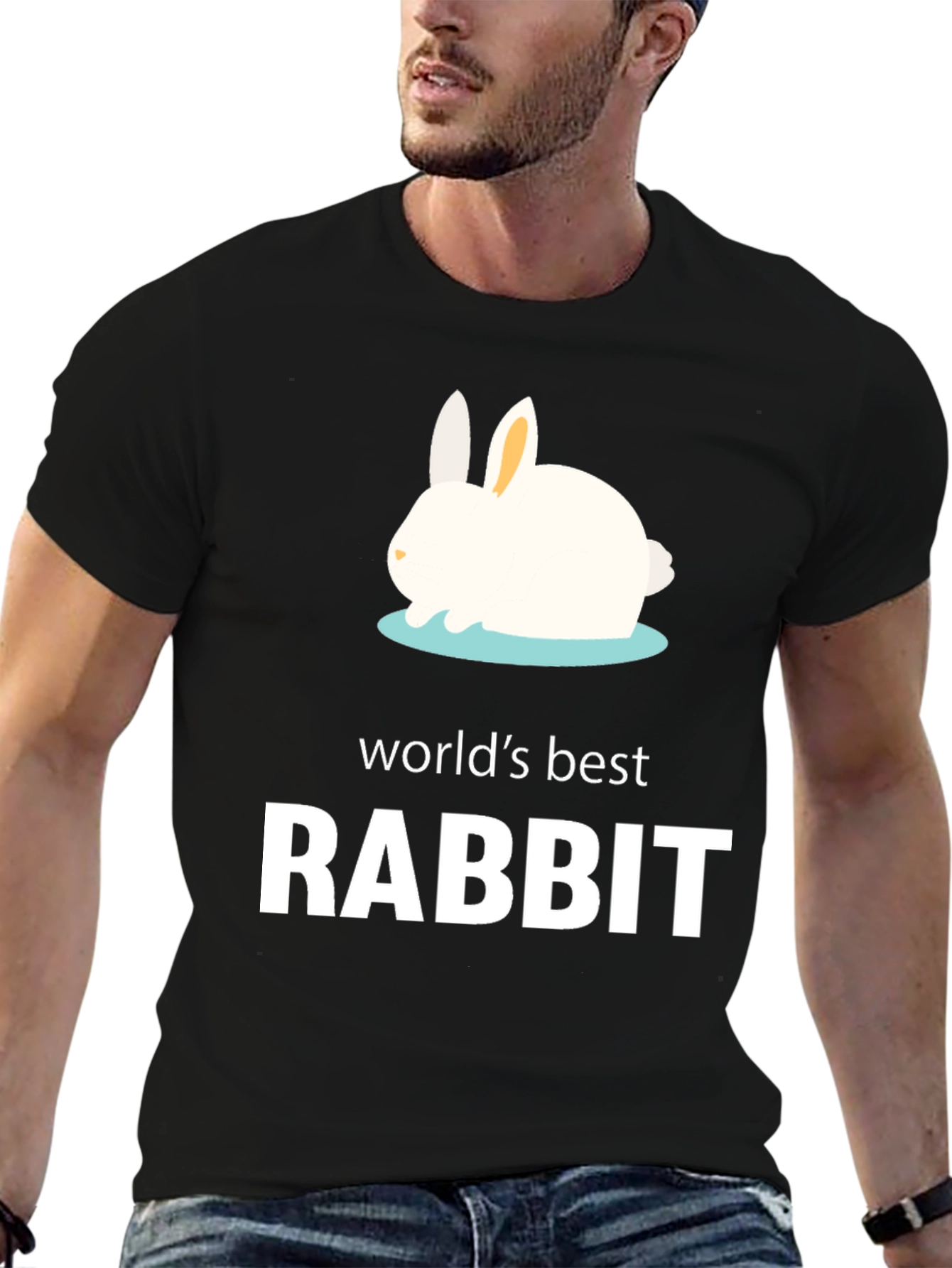 Worlds Best Rabbit T-Shirt - Black
