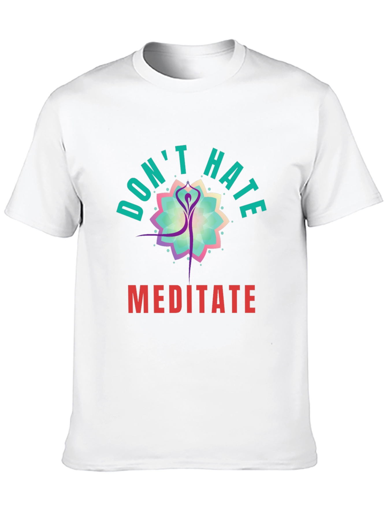 Dont Hate Meditate Black Graphic Tee