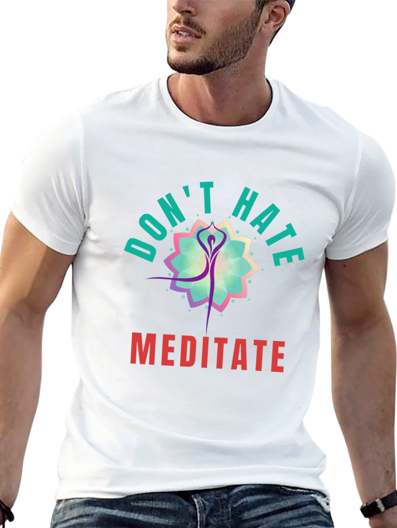 Dont Hate Meditate Black Graphic Tee
