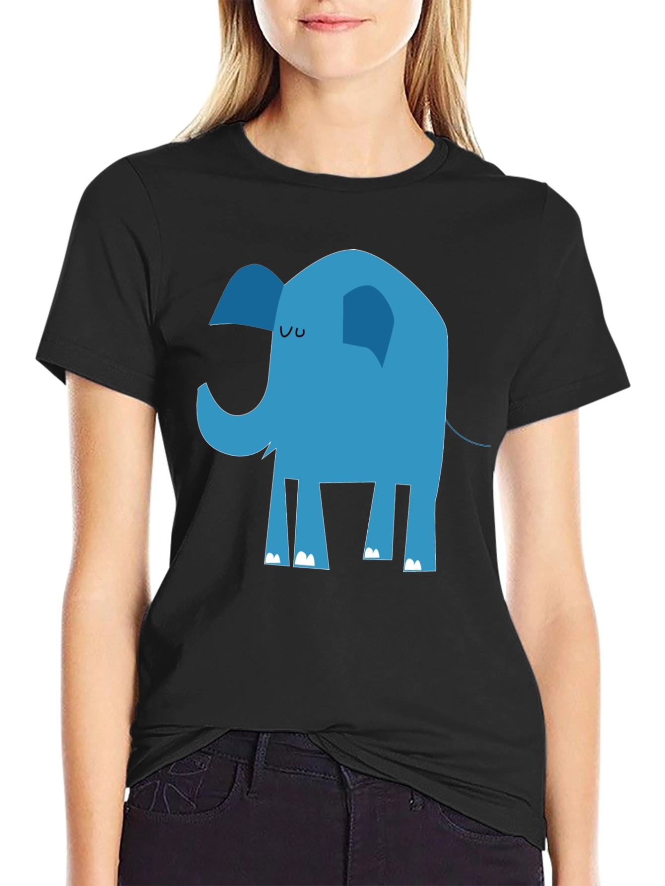 Blue Elephant Graphic Tee - Unisex Cotton T-Shirt