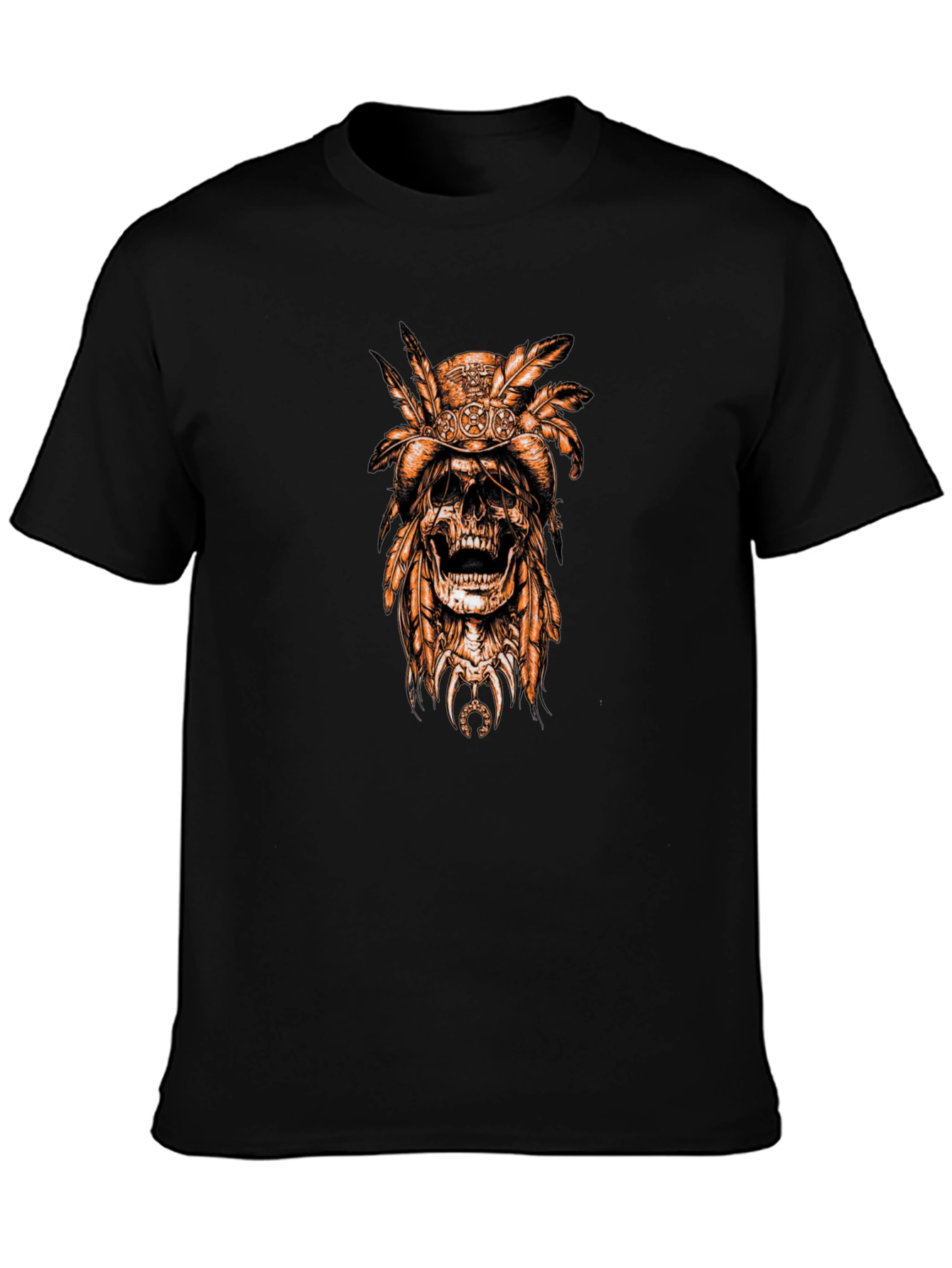 Skull Chief Tee - Black Graphic T-Shirt