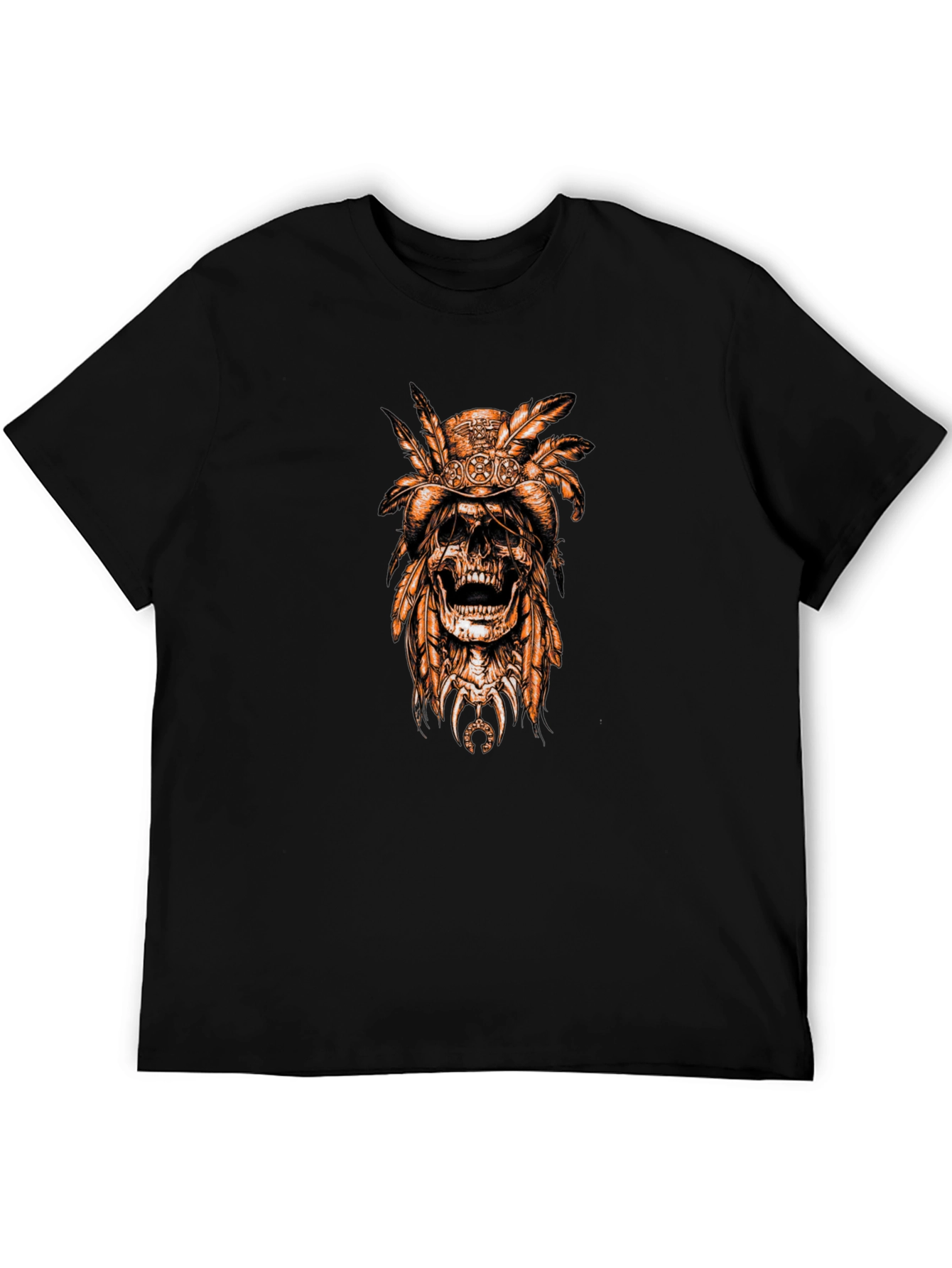 Skull Chief Tee - Black Graphic T-Shirt