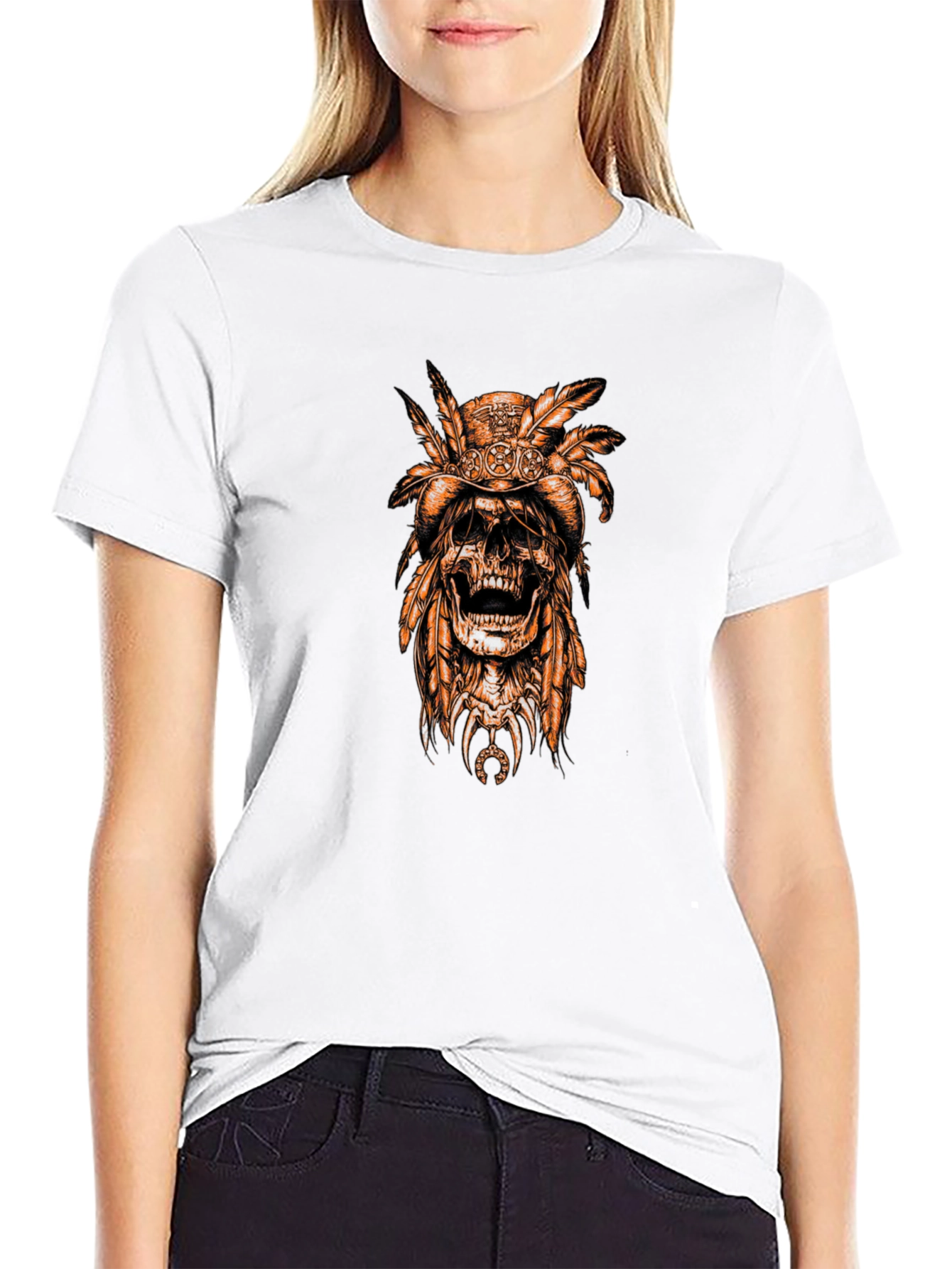 Skull Chief Tee - Black Graphic T-Shirt