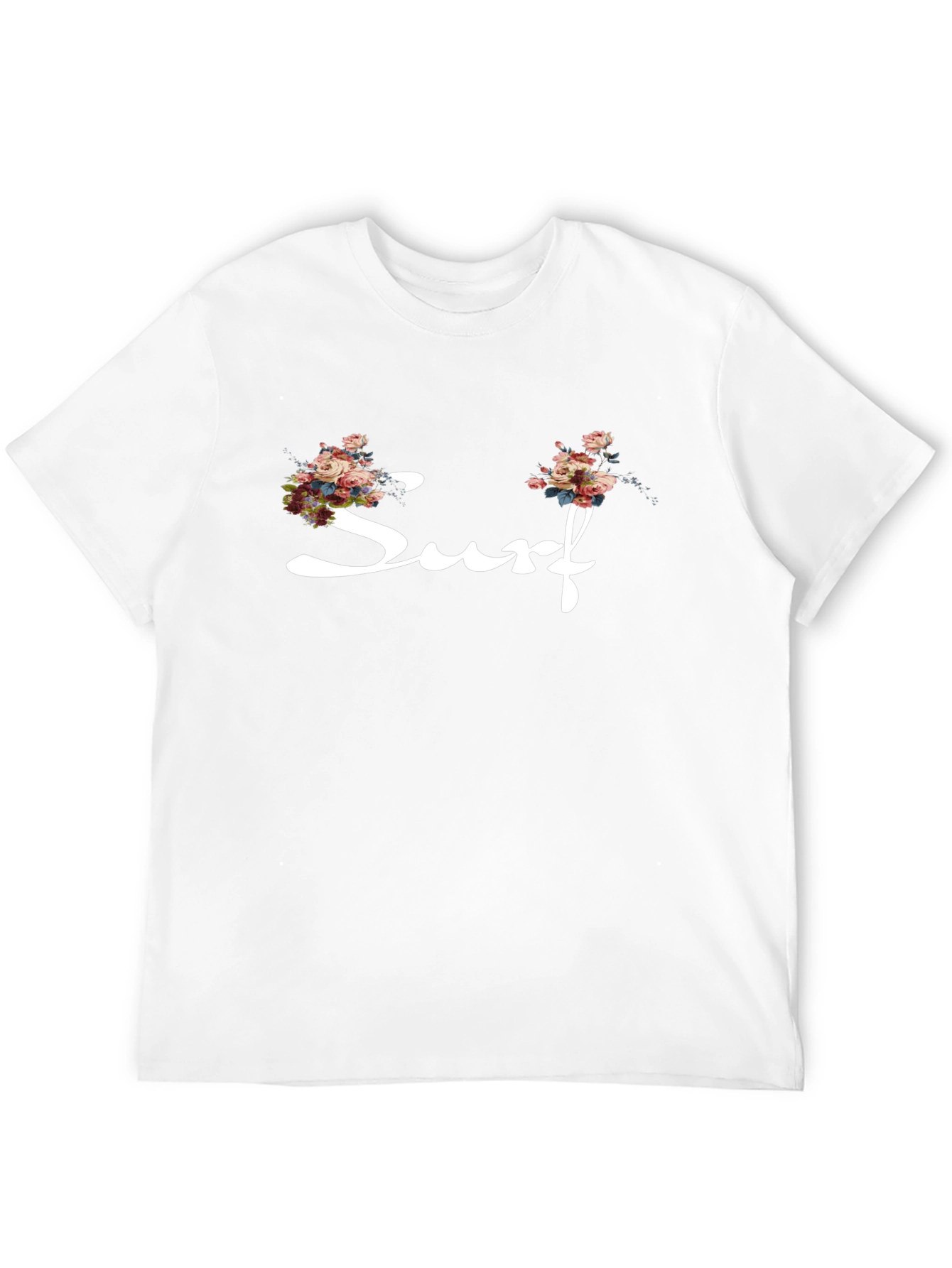 Floral Surf Graphic Tee - Black Cotton