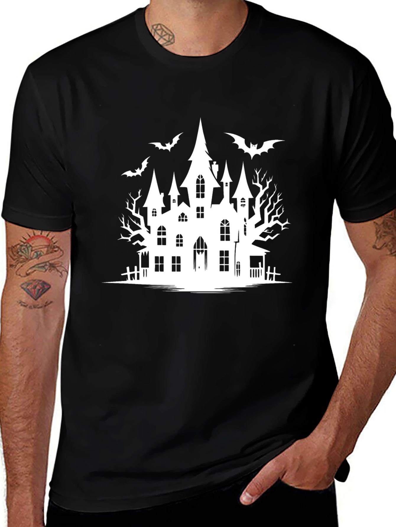 Spooky Haunted House Halloween T-Shirt