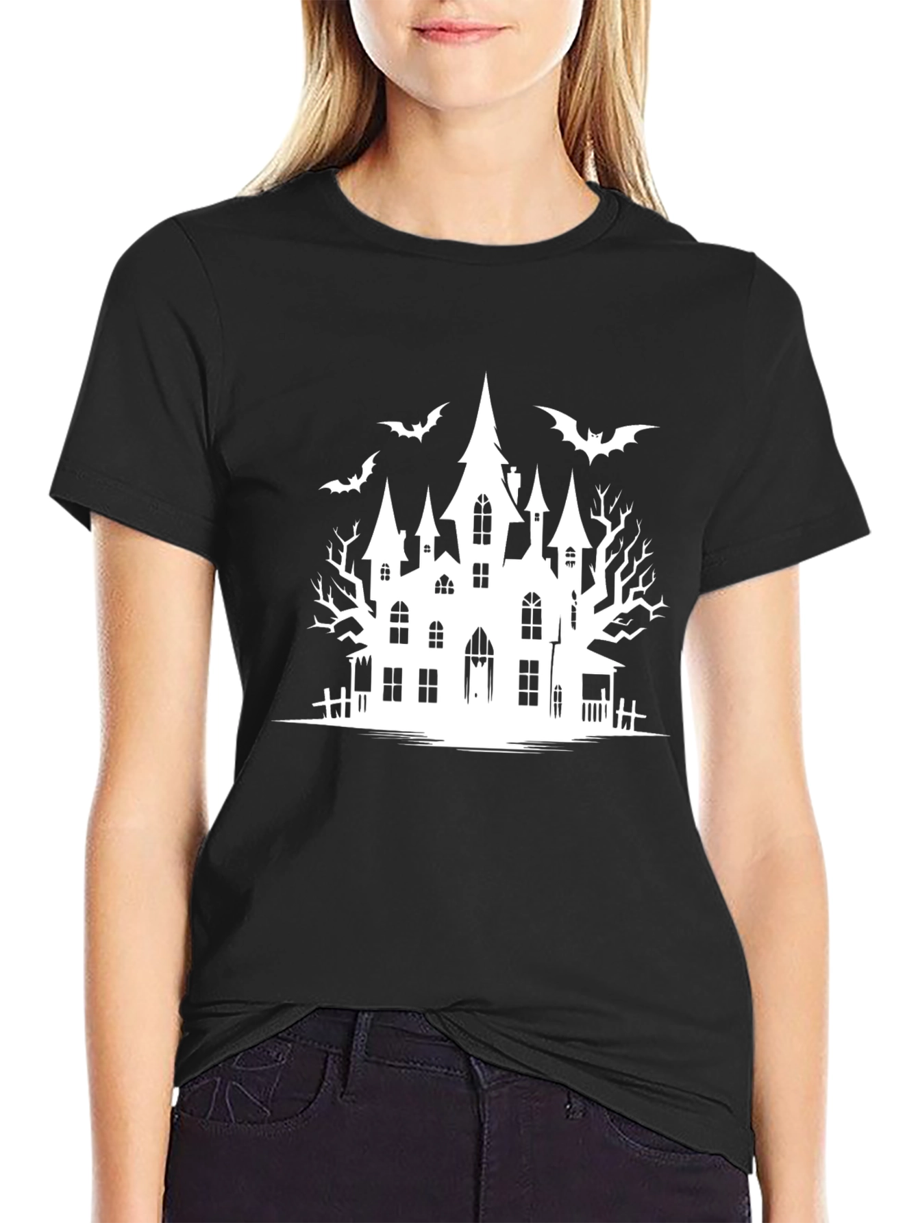 Spooky Haunted House Halloween T-Shirt