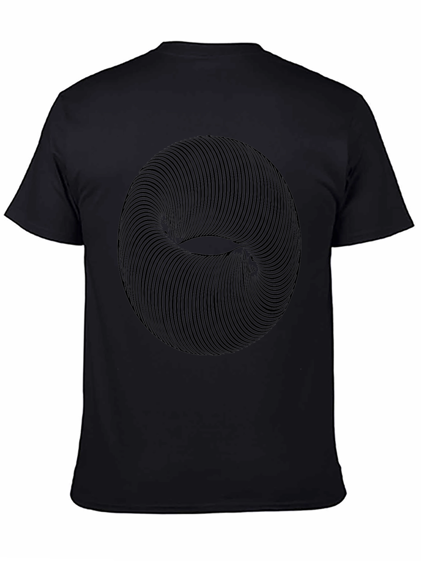 Abstract Optical Illusion Black T-Shirt