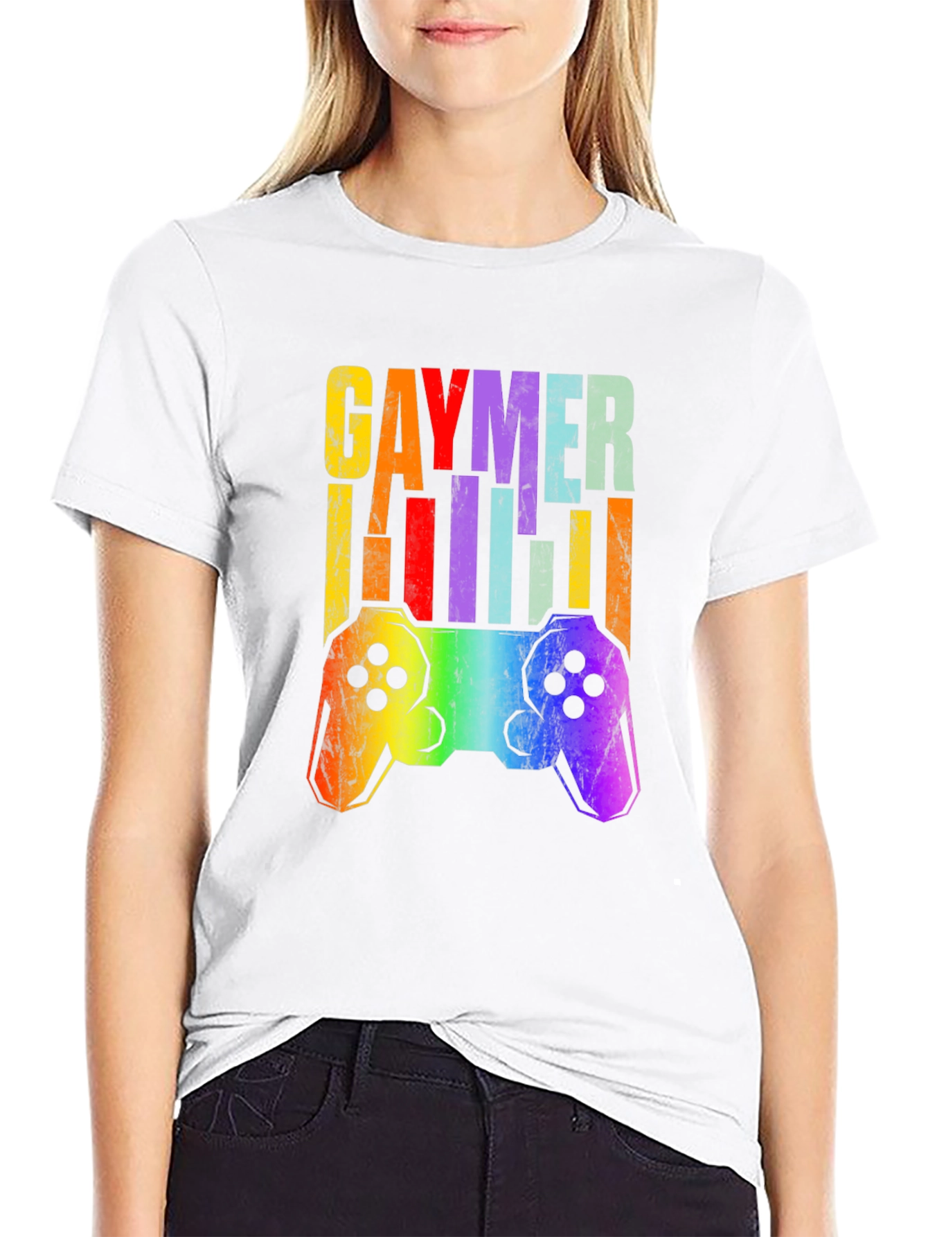 Gaymer T-Shirt Pride LGBT Rainbow Gamer Tee
