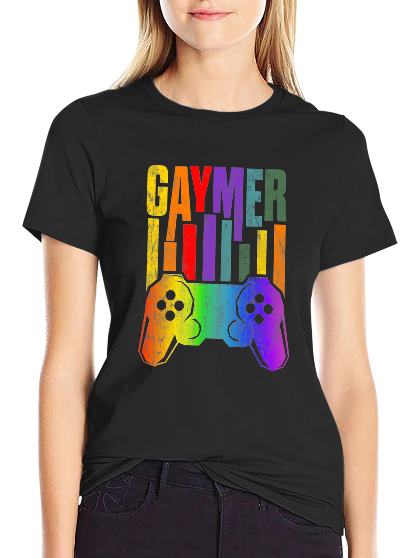 Gaymer T-Shirt Pride LGBT Rainbow Gamer Tee