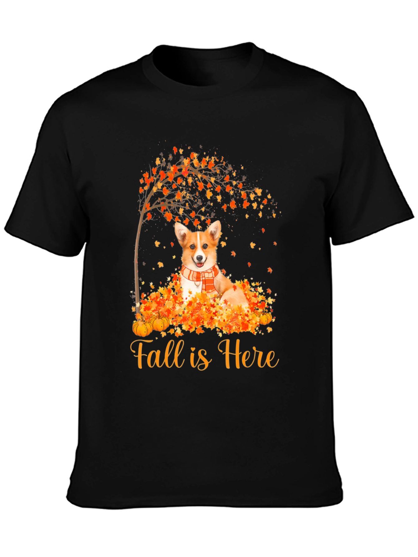 Fall Corgi Graphic Tee
