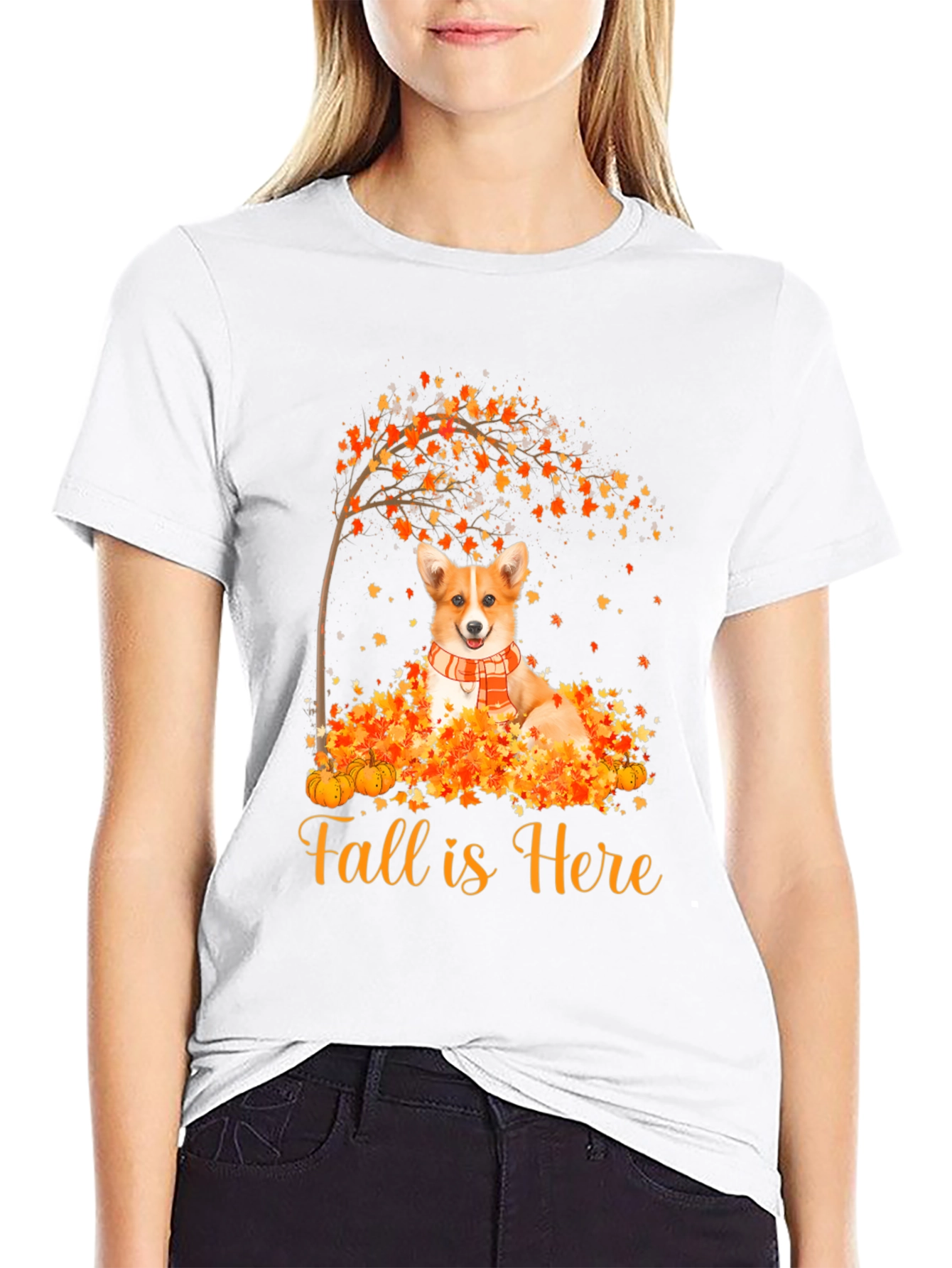 Fall Corgi Graphic Tee