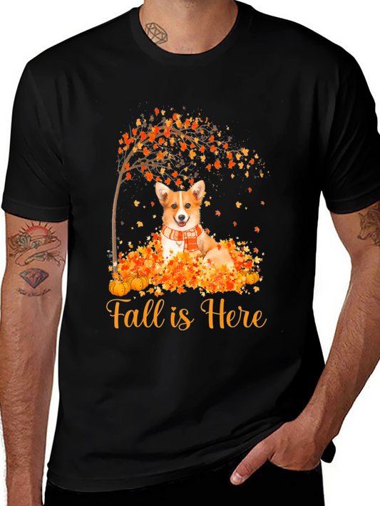 Fall Corgi Graphic Tee
