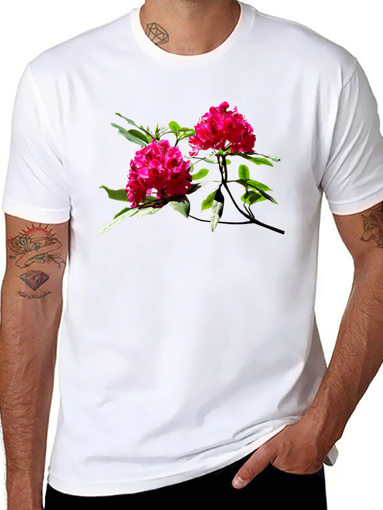 Floral Print T-Shirt - Bold Flower Design