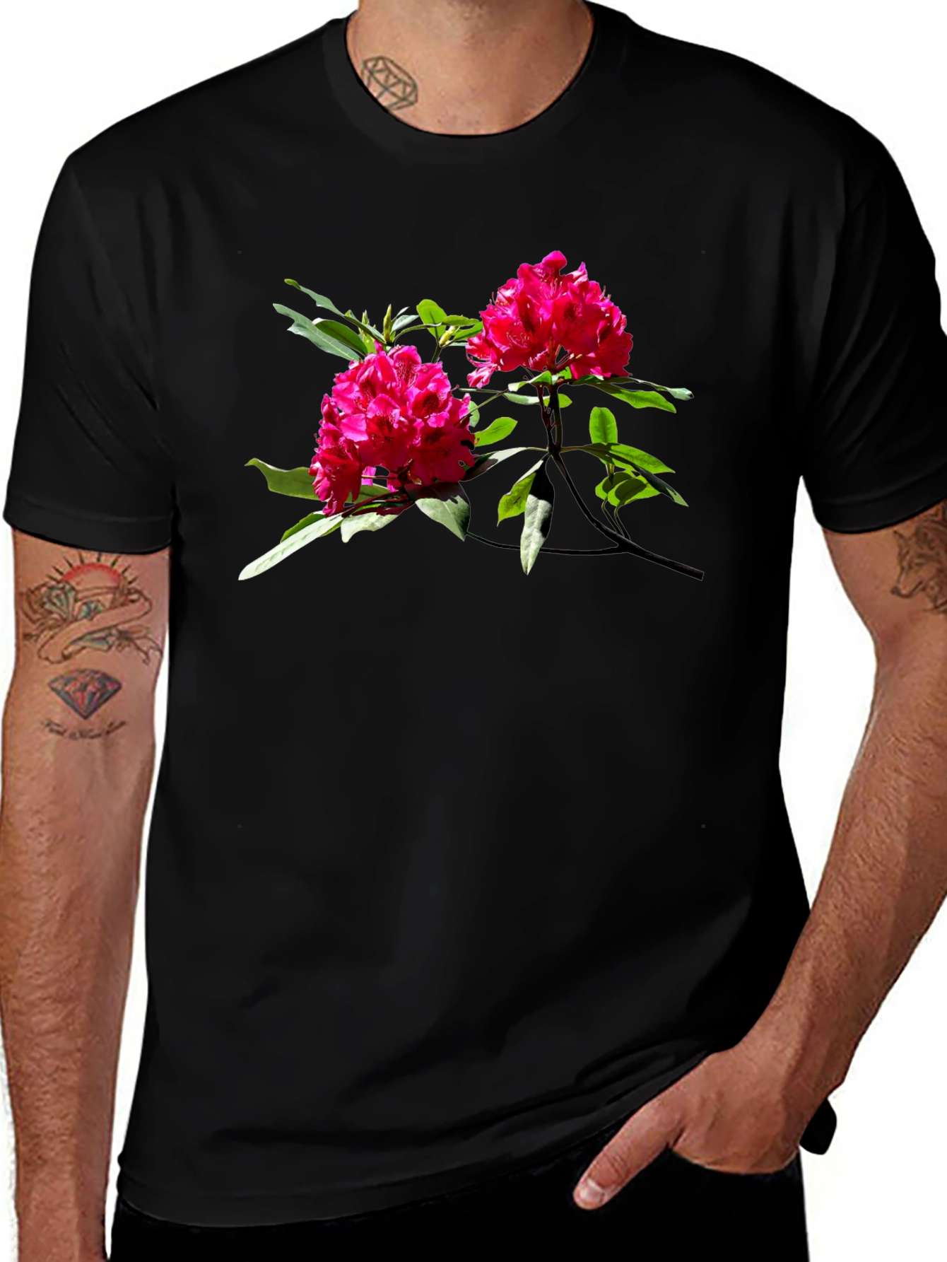 Floral Print T-Shirt - Bold Flower Design