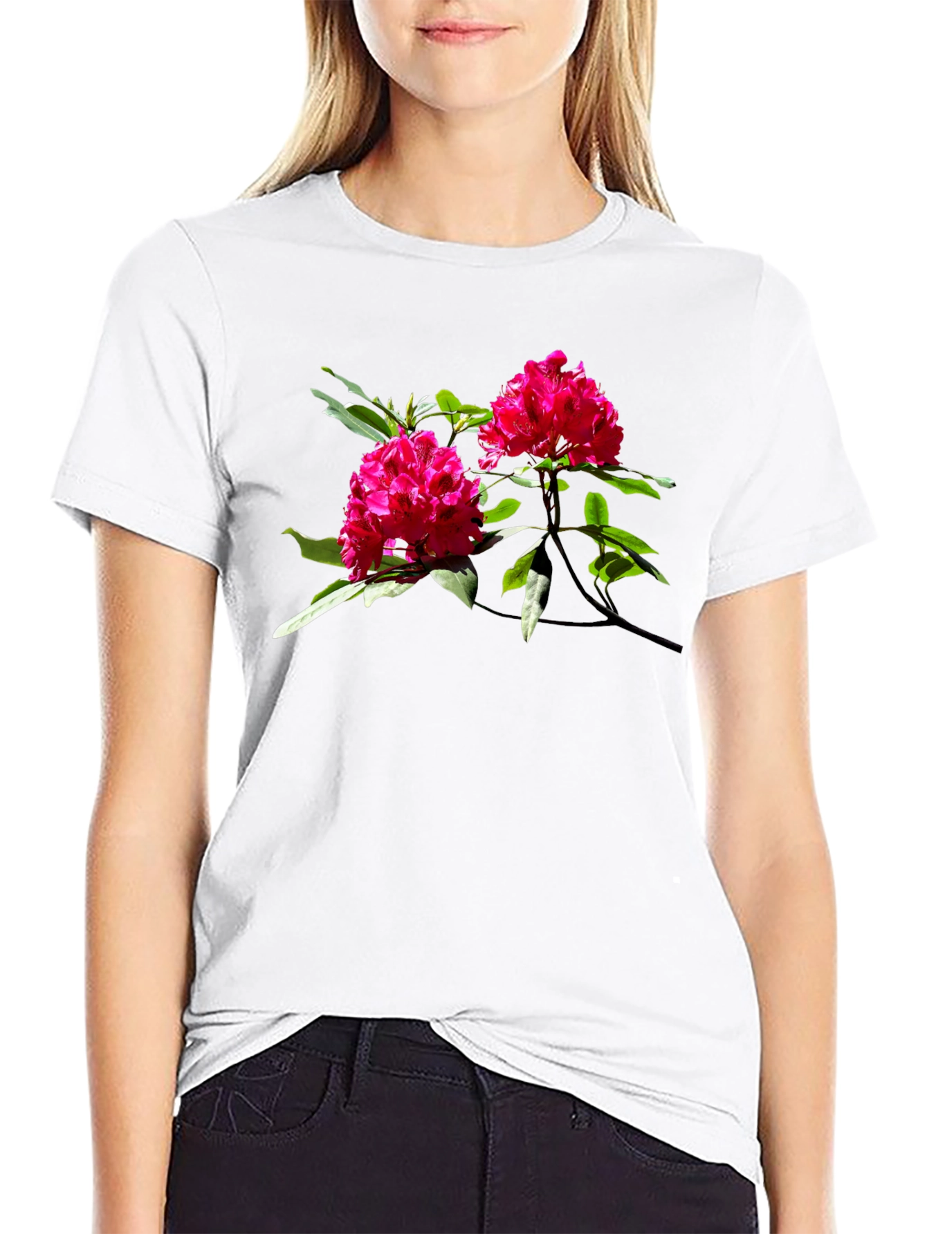 Floral Print T-Shirt - Bold Flower Design