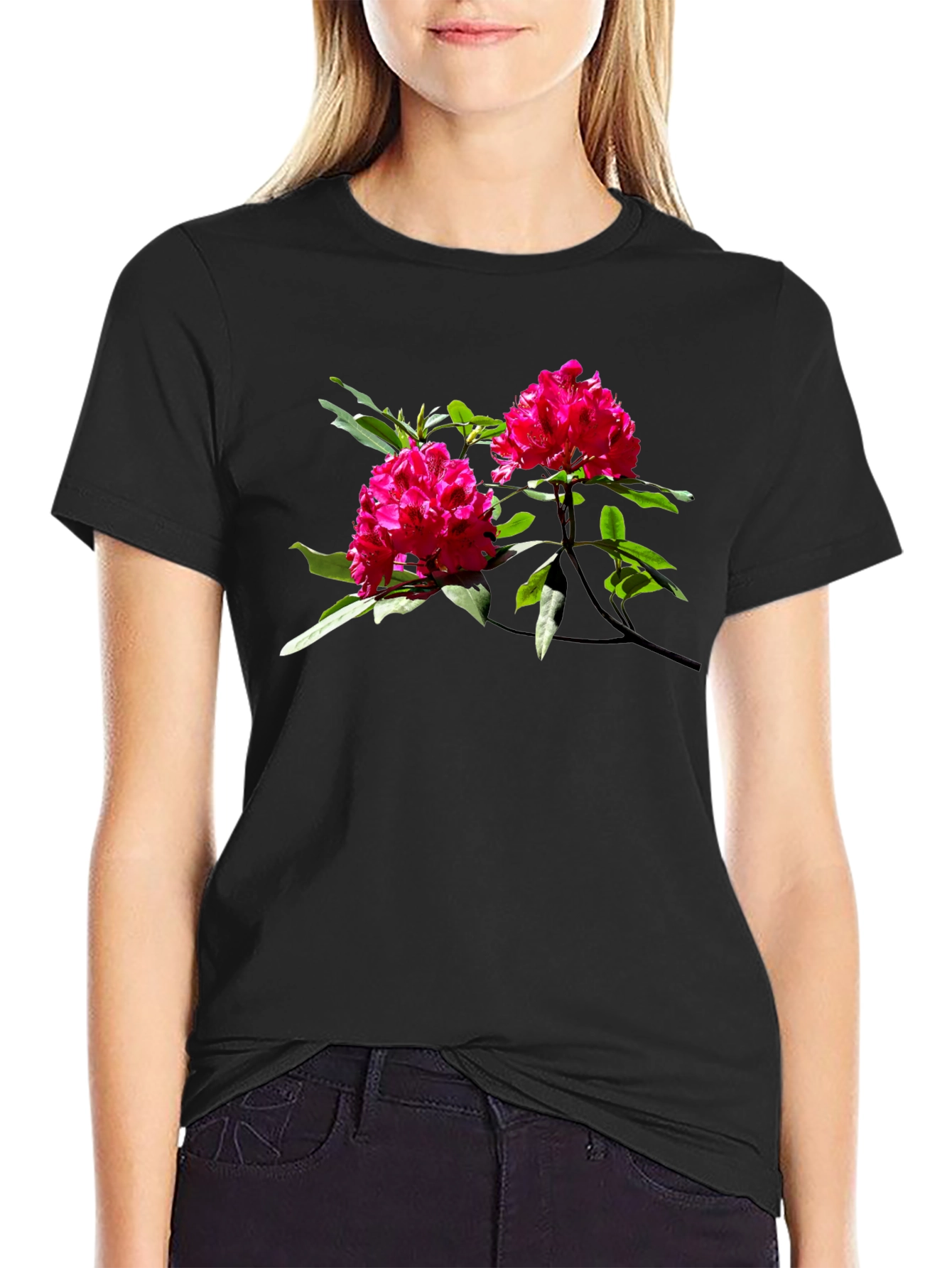 Floral Print T-Shirt - Bold Flower Design