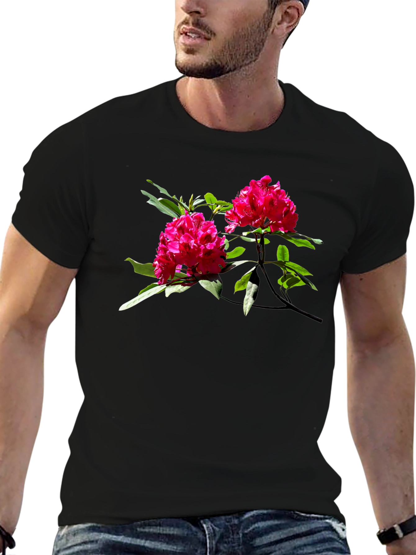 Floral Print T-Shirt - Bold Flower Design
