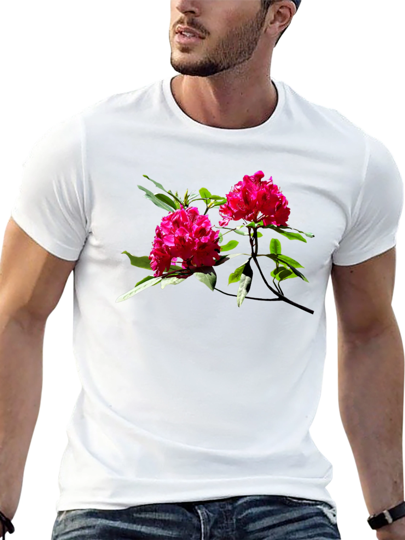 Floral Print T-Shirt - Bold Flower Design