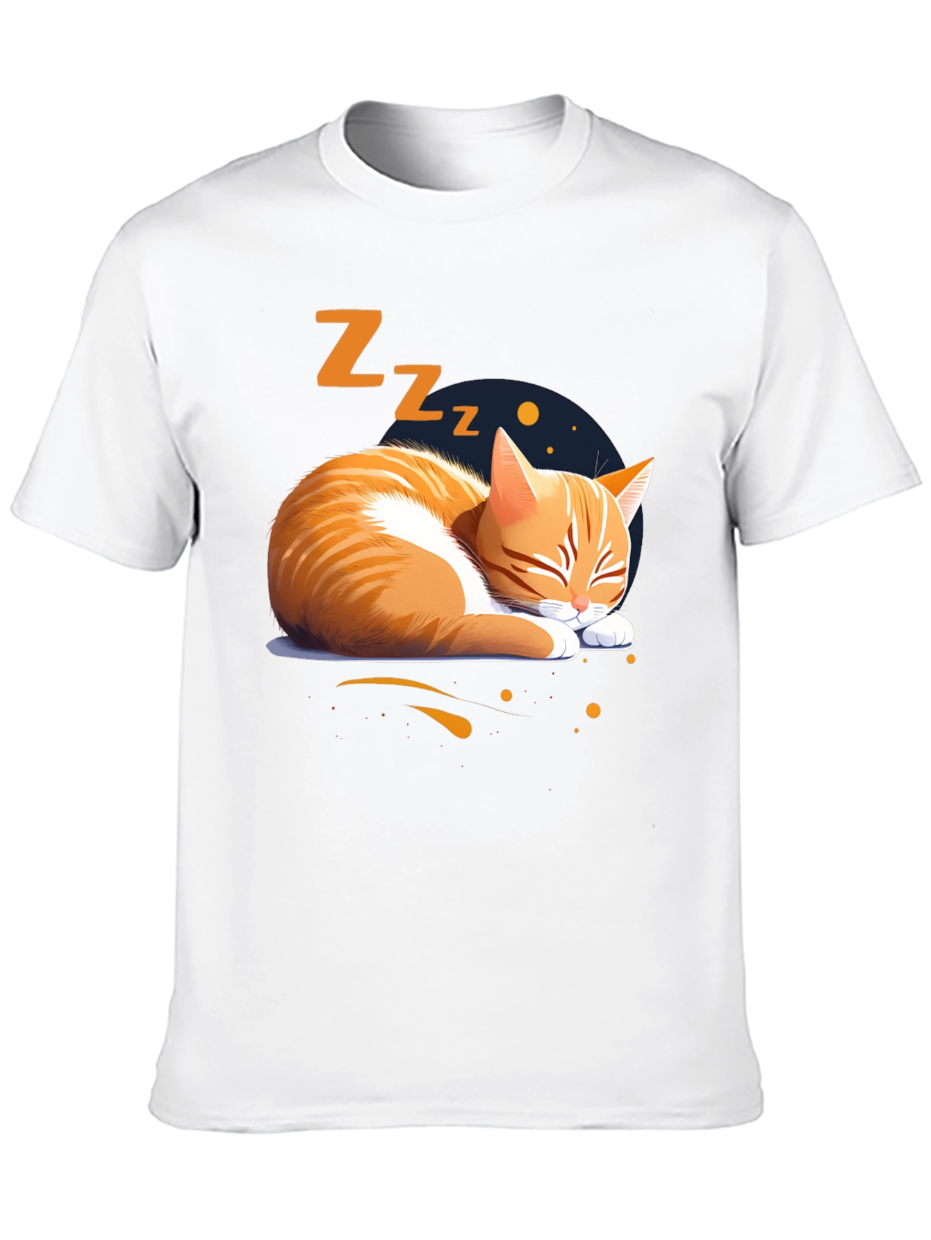 Sleeping Cat Graphic Tee - Comfortable Cotton Shirt