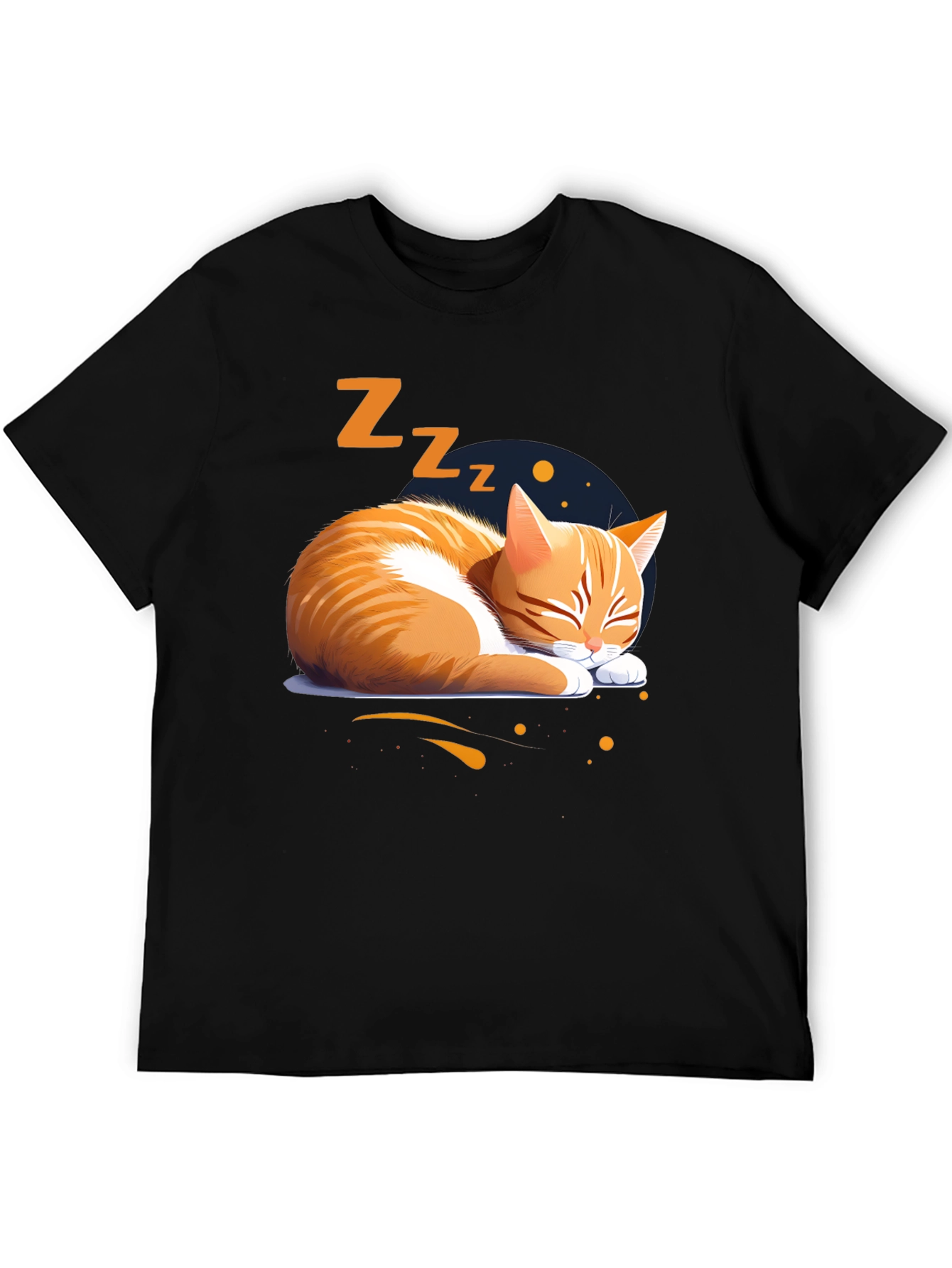 Sleeping Cat Graphic Tee - Comfortable Cotton Shirt