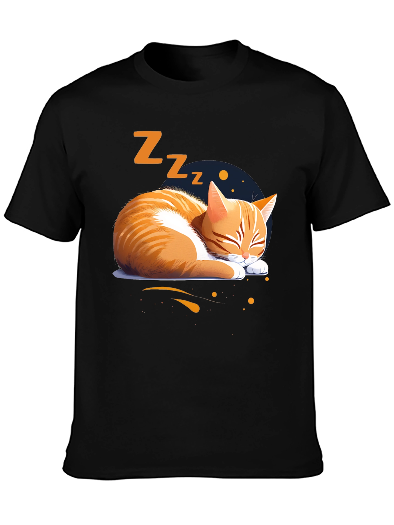 Sleeping Cat Graphic Tee - Comfortable Cotton Shirt