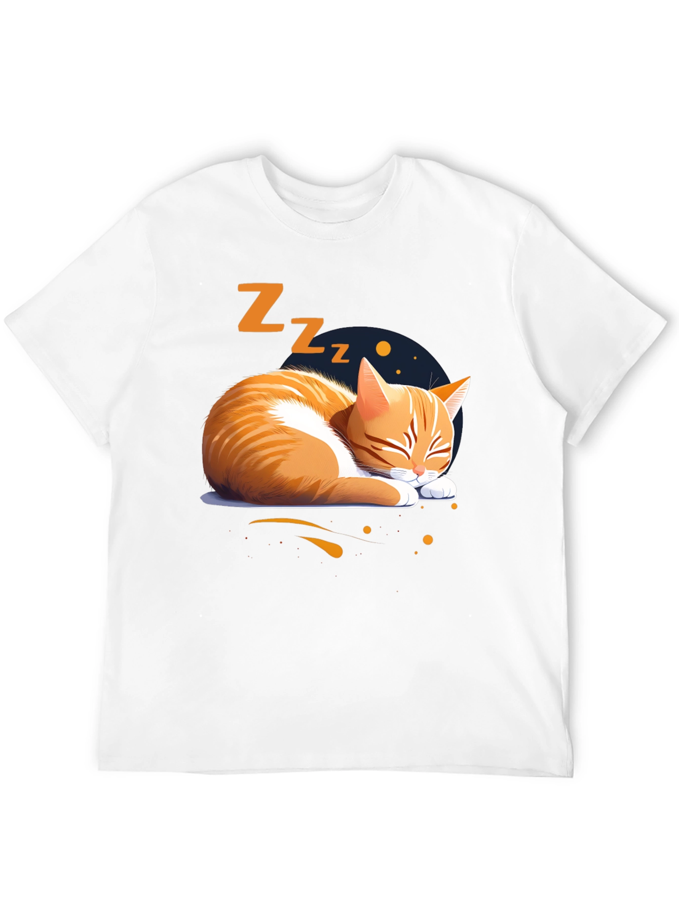 Sleeping Cat Graphic Tee - Comfortable Cotton Shirt