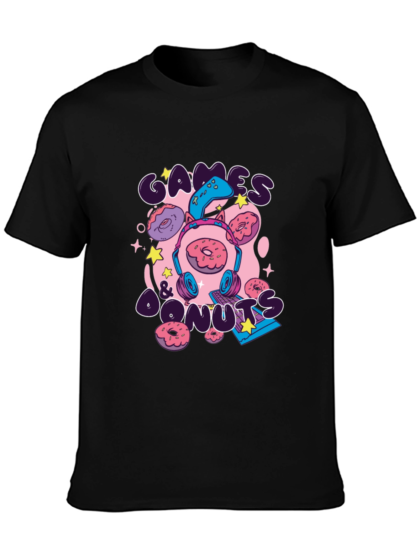 Games & Donuts Graphic Tee - Gamer Style
