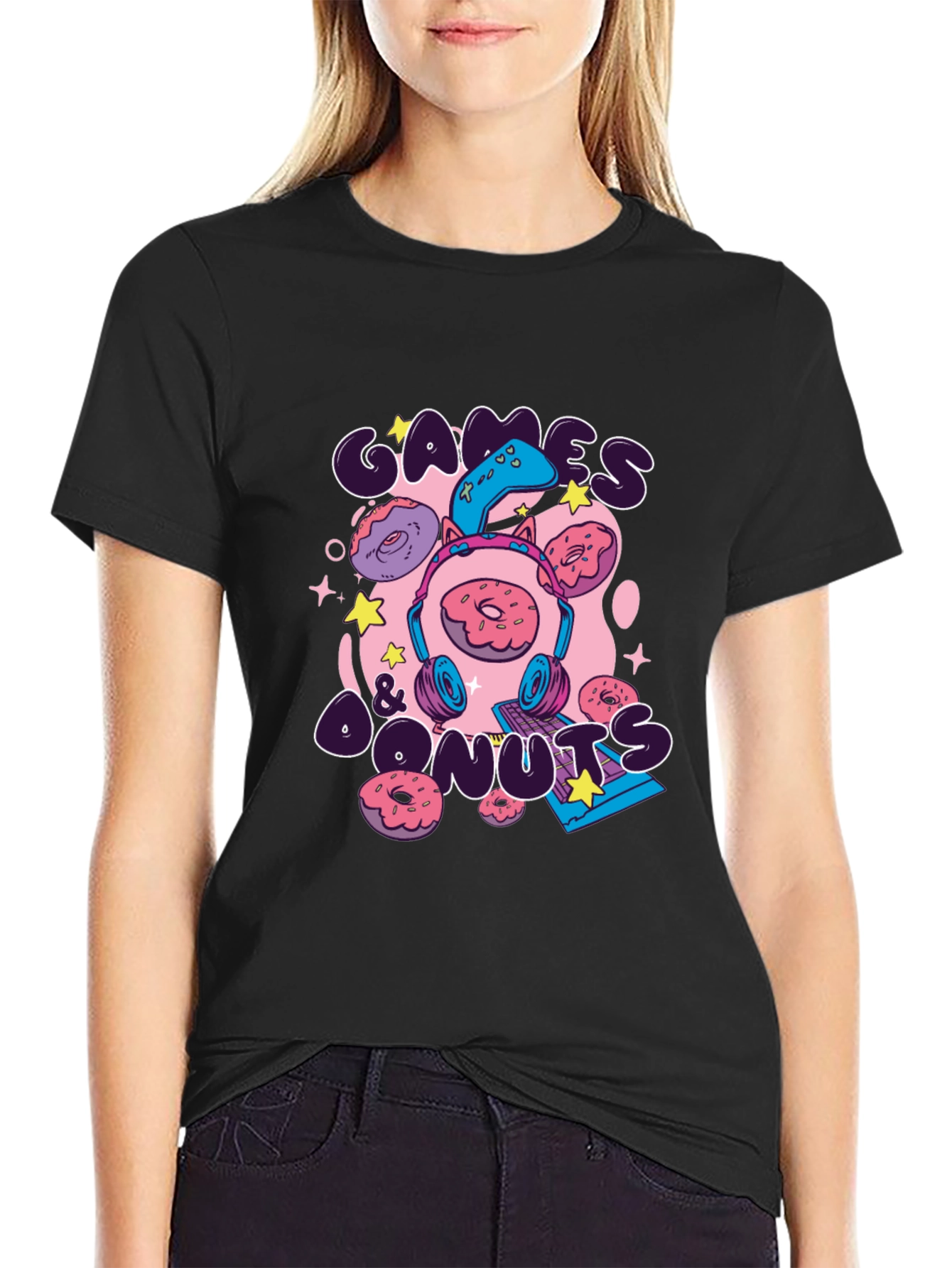 Games & Donuts Graphic Tee - Gamer Style