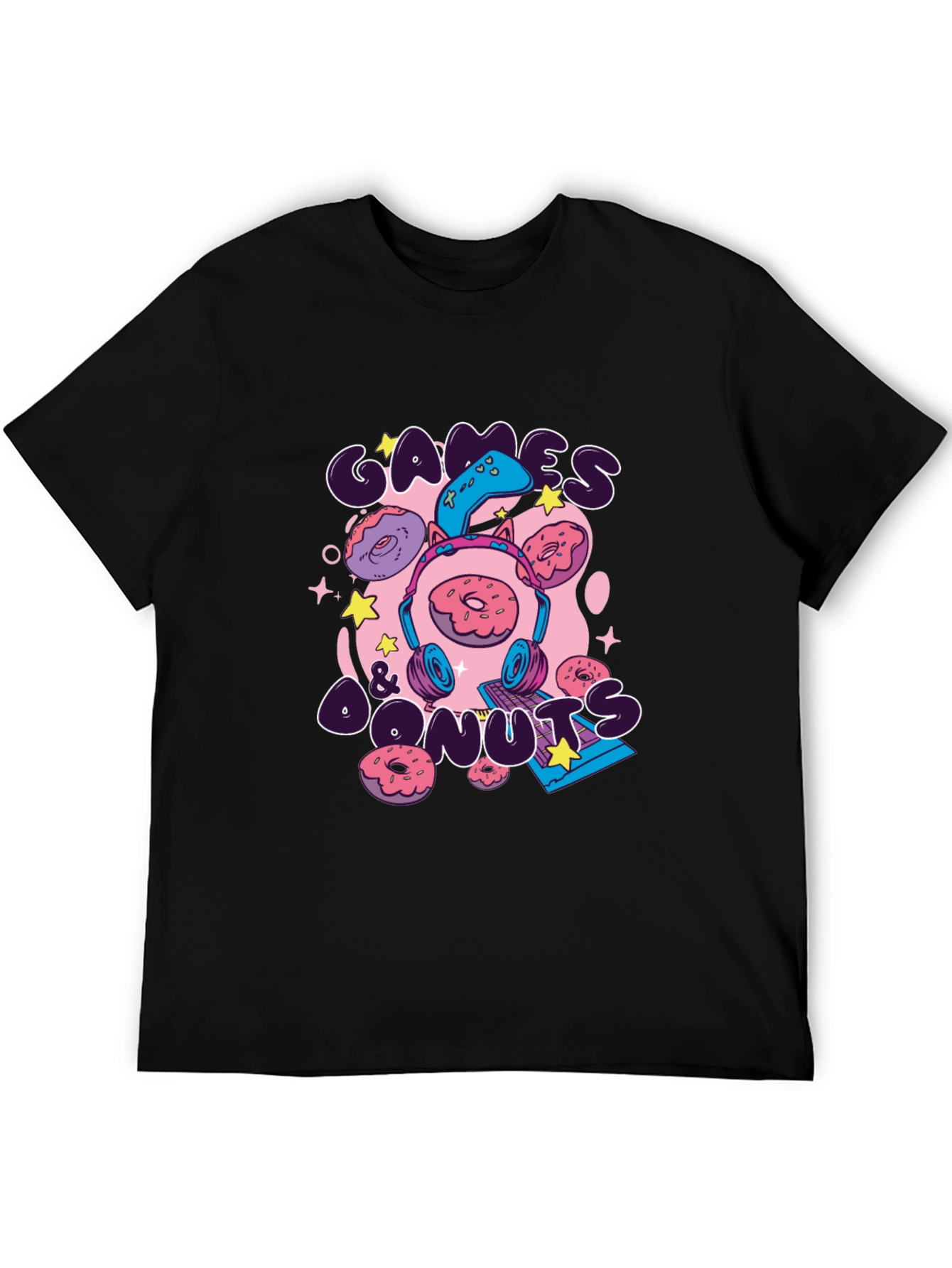 Games & Donuts Graphic Tee - Gamer Style