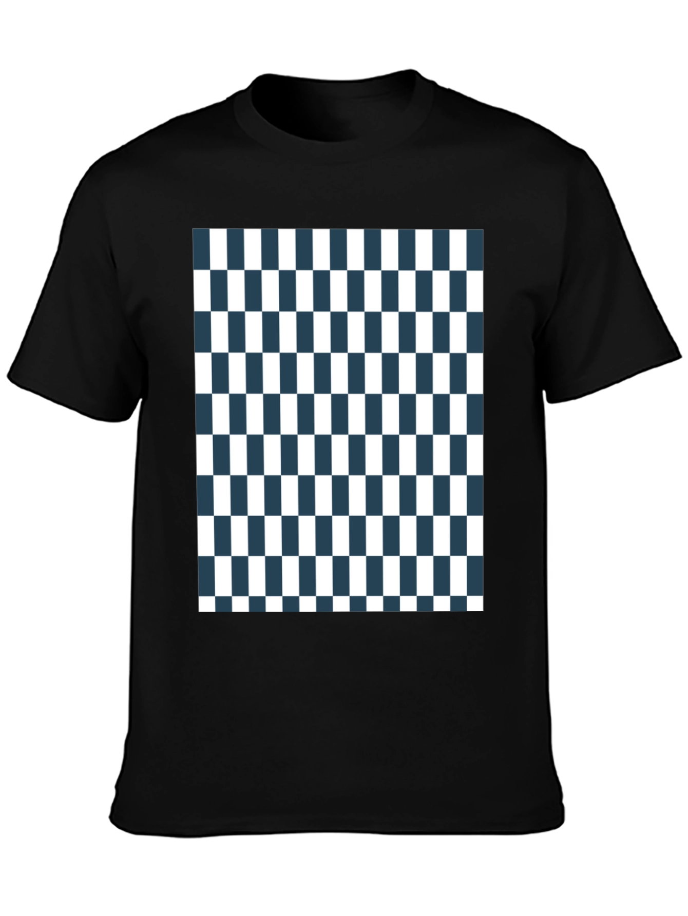 Checkered Pattern Tee - Classic Style