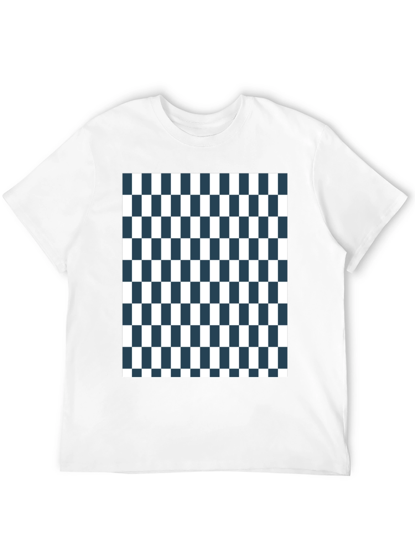 Checkered Pattern Tee - Classic Style