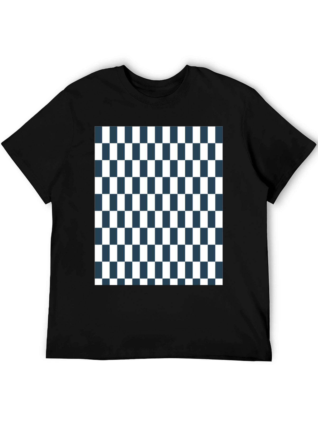 Checkered Pattern Tee - Classic Style