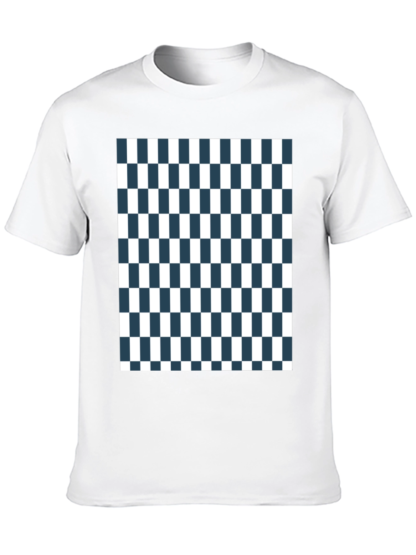 Checkered Pattern Tee - Classic Style